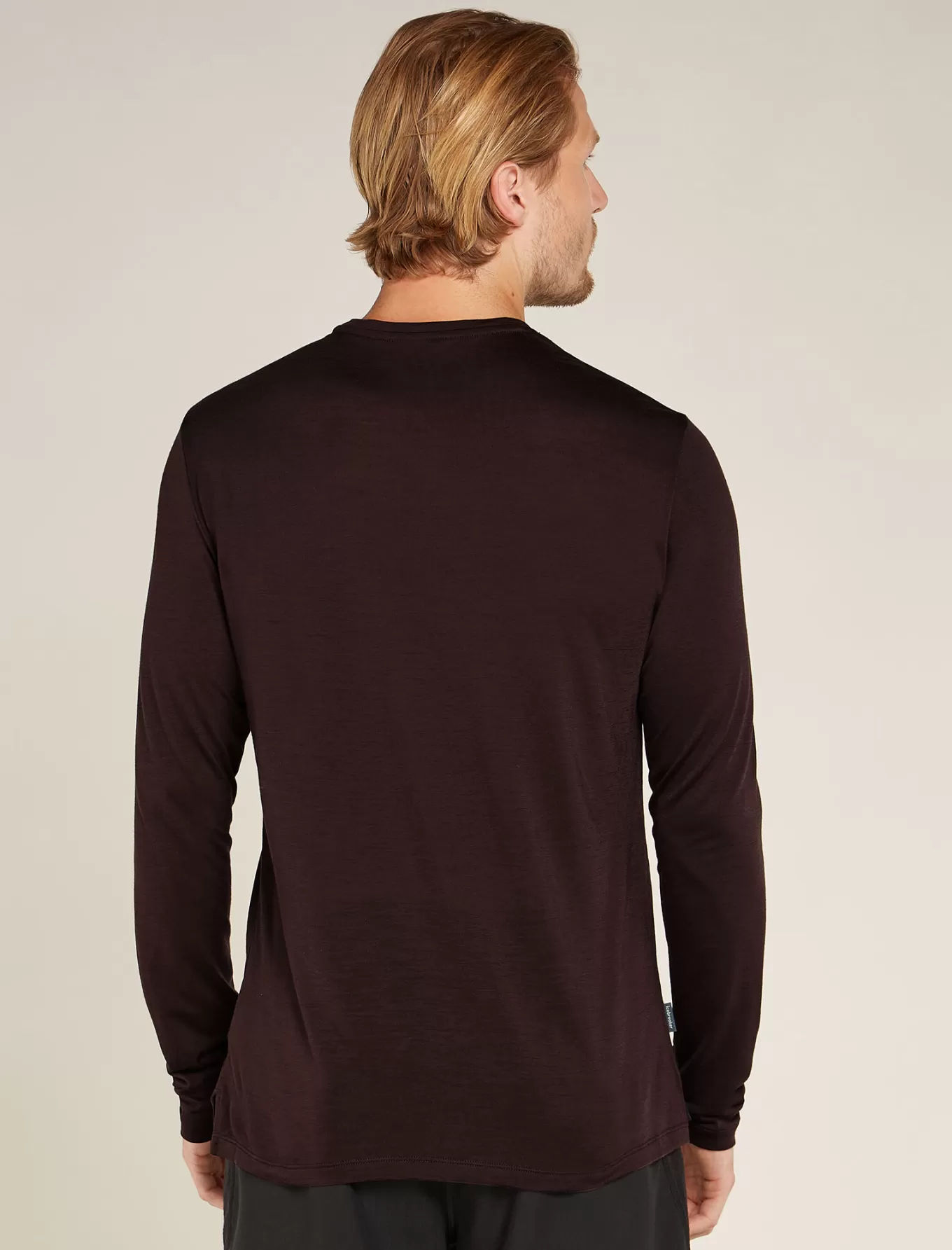 Fashion Icebreaker 125 Cool-Lite™ Merino Blend Sphere Langarmshirt Herren Bittersweet