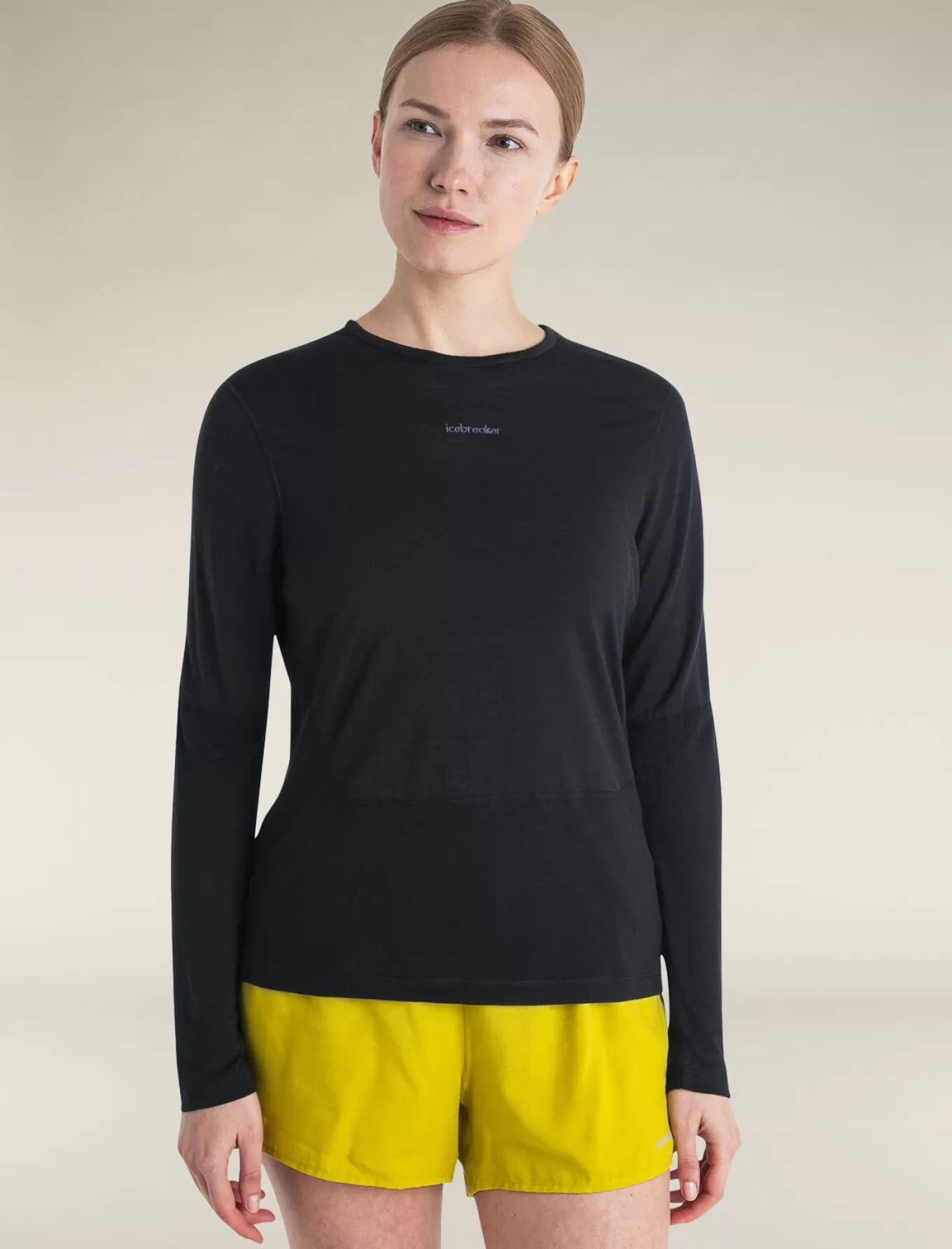 Shop Icebreaker 125 ZoneKnit™ Merino Blend Energy Wind Langarmshirt Damen Black