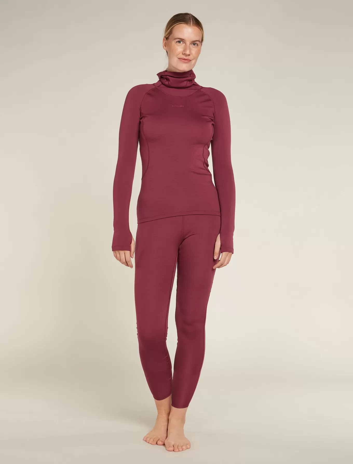 New Icebreaker 300 MerinoFine™ Polar Rollkragen-Thermo-Langarmshirt Damen Port