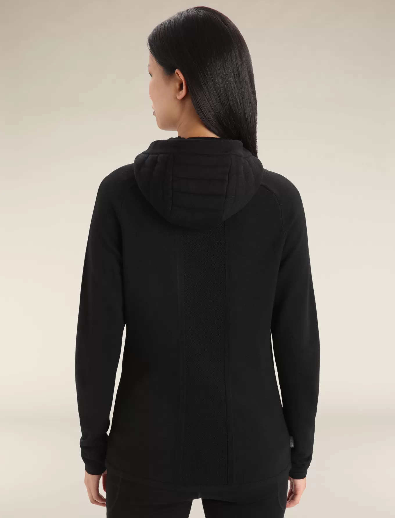 Best Sale Icebreaker Isolierter ZoneKnit™ Merino Zip-Hoodie Damen Black