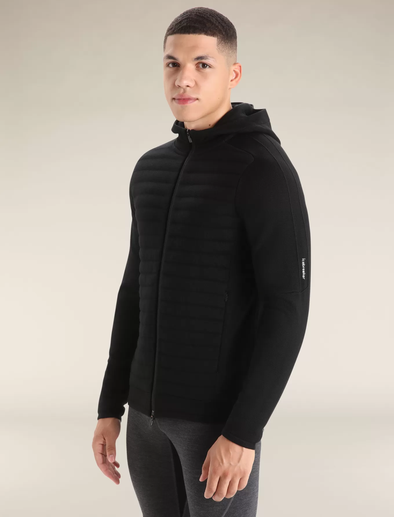 Flash Sale Icebreaker Isolierter ZoneKnit™ Merino Zip-Hoodie Herren Black