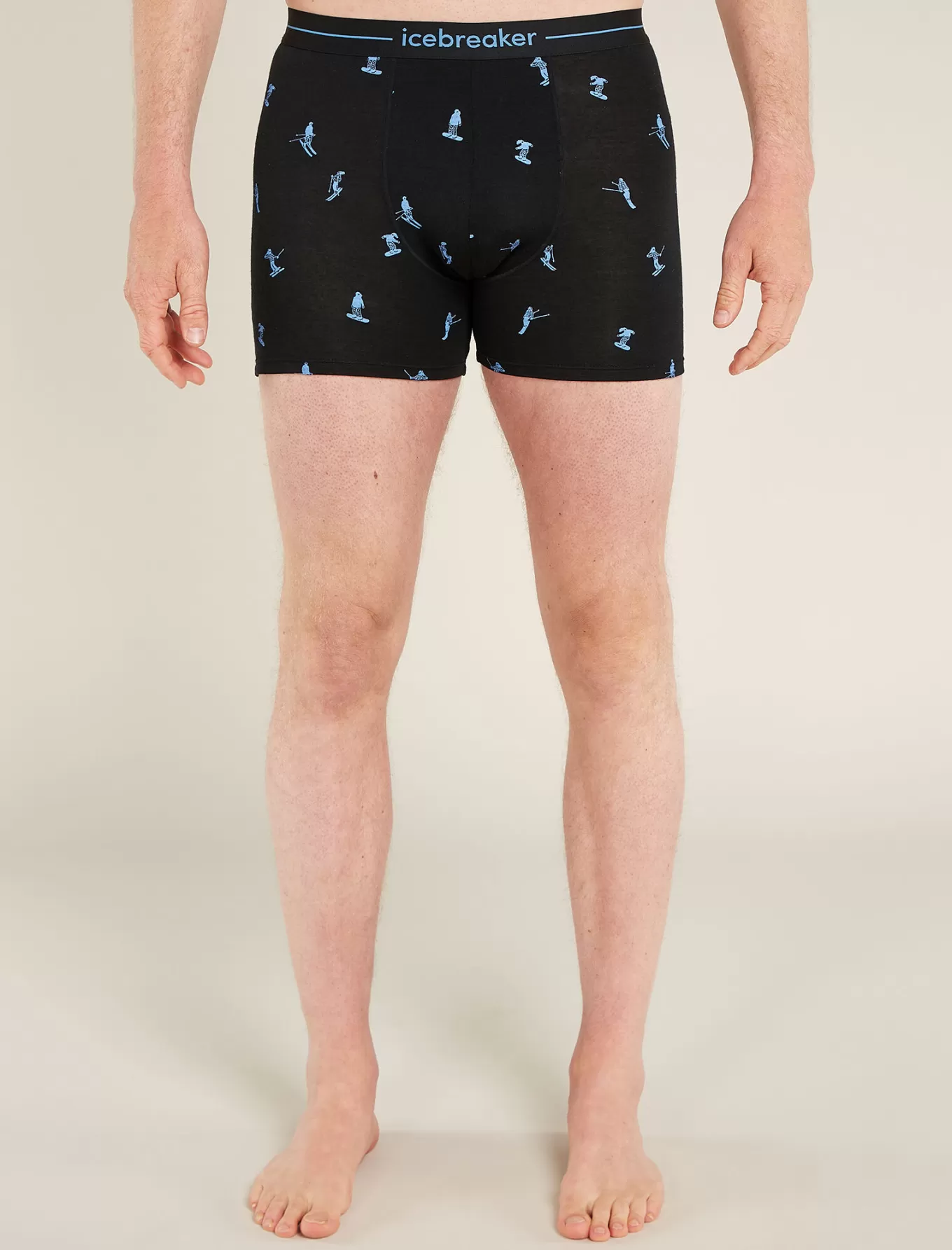Sale Icebreaker Merino 150 Anatomica Boxershorts Ski Day Herren Black