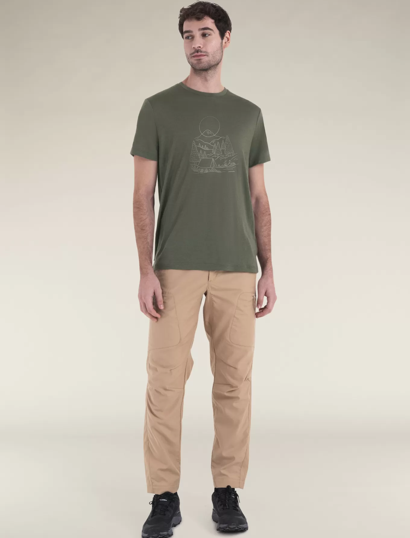 Discount Icebreaker Merino 150 Tech Lite III T-Shirt Sunset Camp Herren Loden