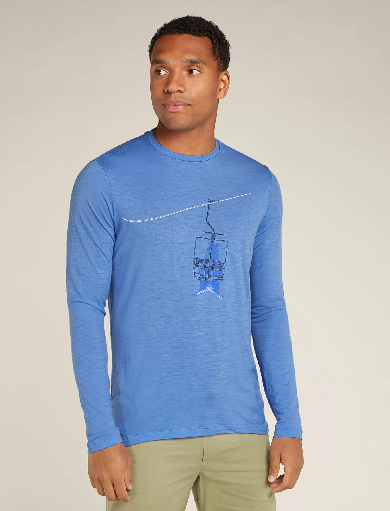 Cheap Icebreaker Merino 150 Tech Lite Langarmshirt Bear Lift Herren Baja