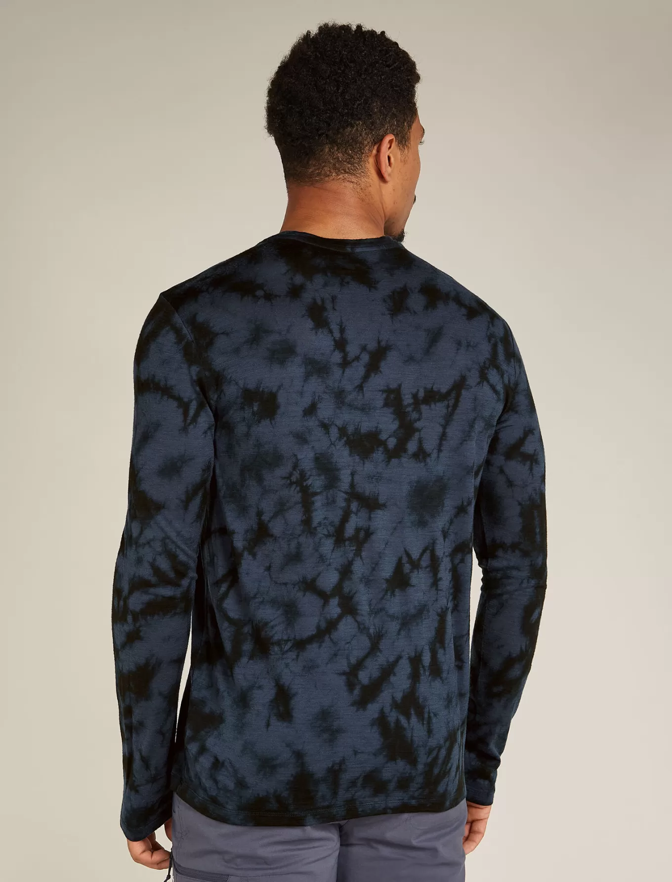 Clearance Icebreaker Merino 150 Tech Lite Langarmshirt Cloud Dye Herren Graphite/Black