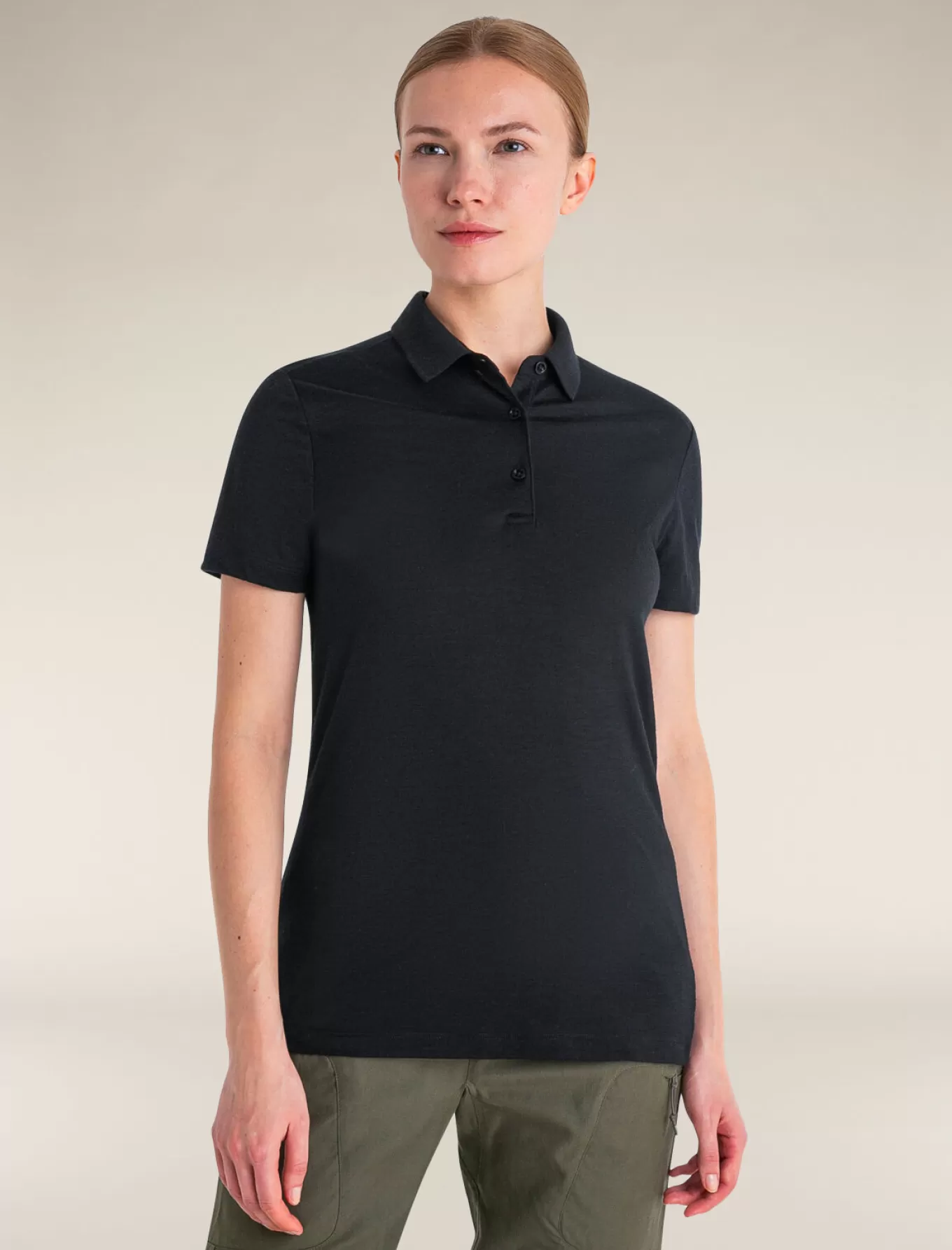 Cheap Icebreaker Merino 150 Tech Lite Polo Damen Black