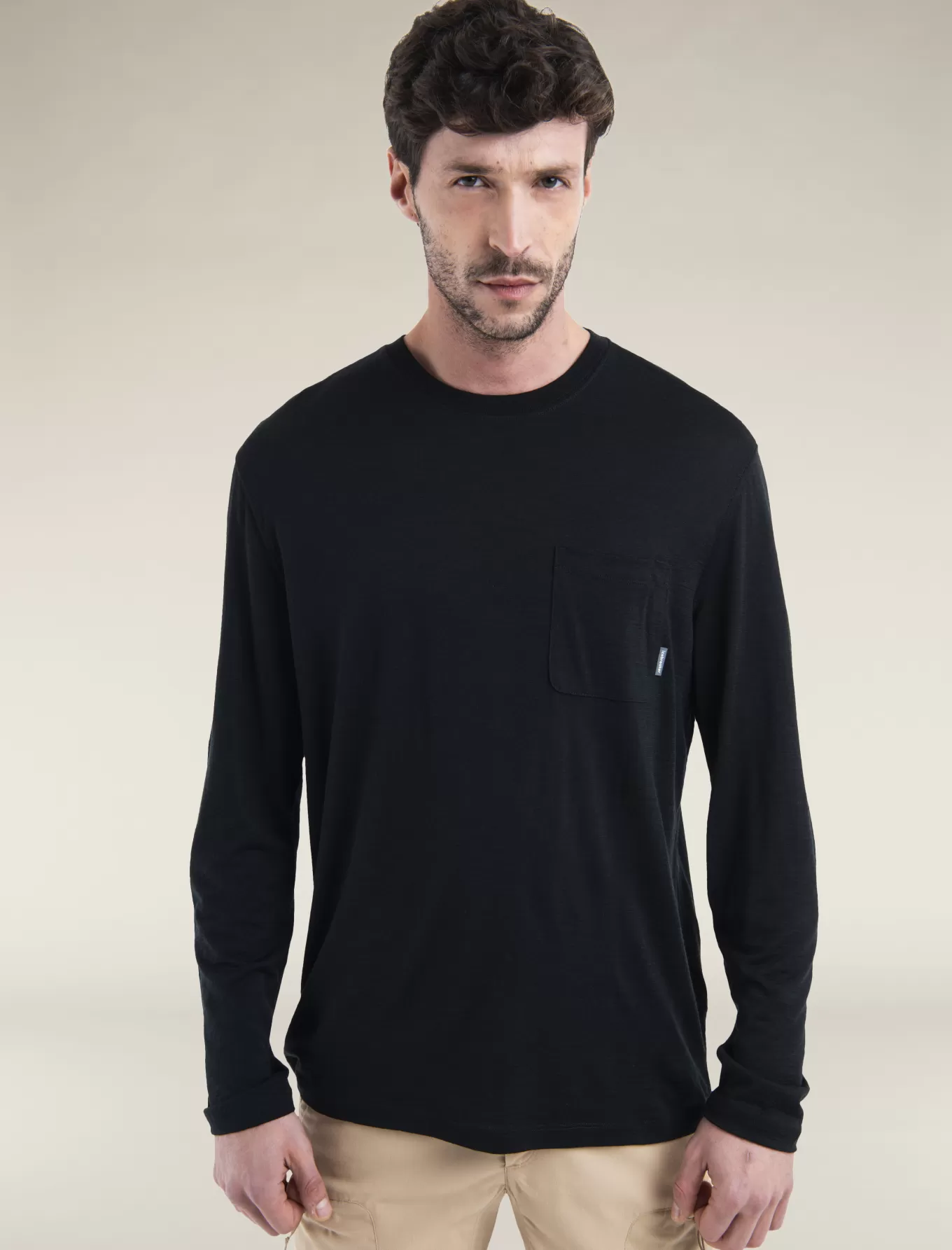 Store Icebreaker Merino 150 Tech Lite Relaxed Pocket Langarmshirt Herren Black