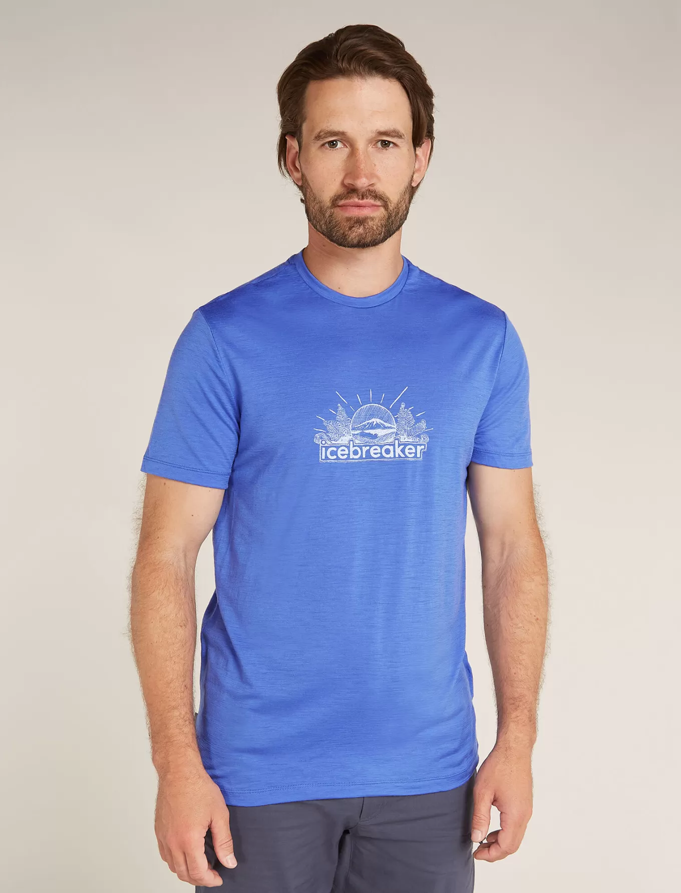 Outlet Icebreaker Merino 150 Tech Lite T-Shirt IB Grown Naturally Herren Brilliant