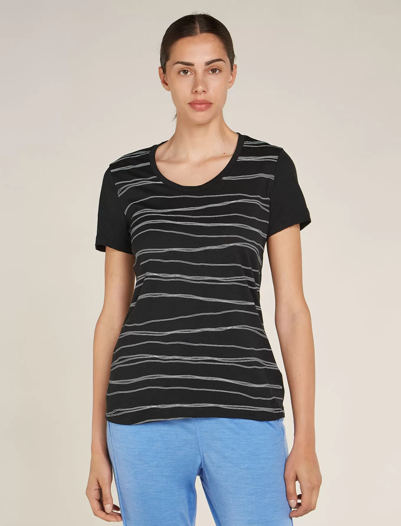 Best Icebreaker Merino 150 Tech Lite T-Shirt mit U-Ausschnitt Sea of Summits Damen Black
