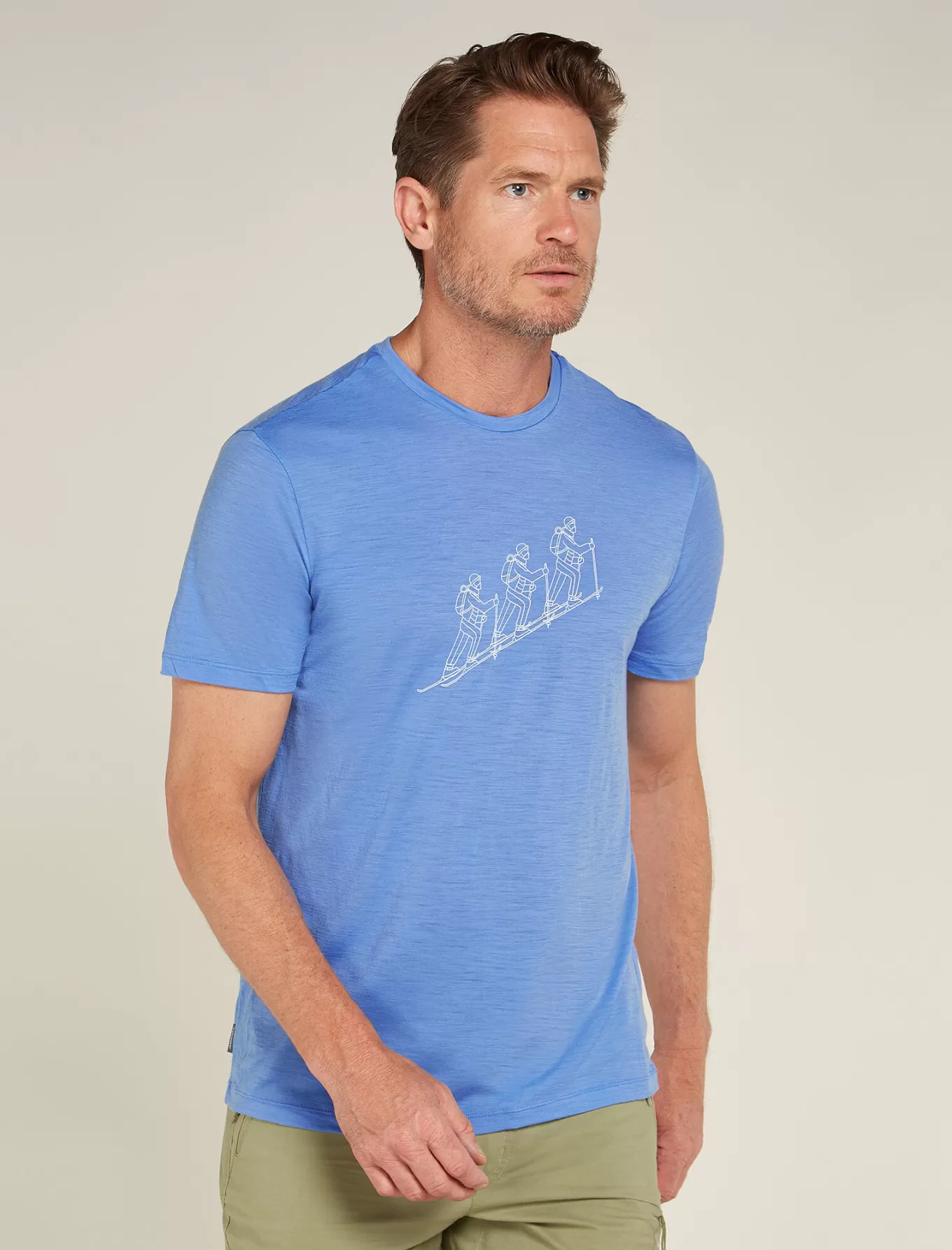 Store Icebreaker Merino 150 Tech Lite T-Shirt Natural Ski Tour Herren Baja