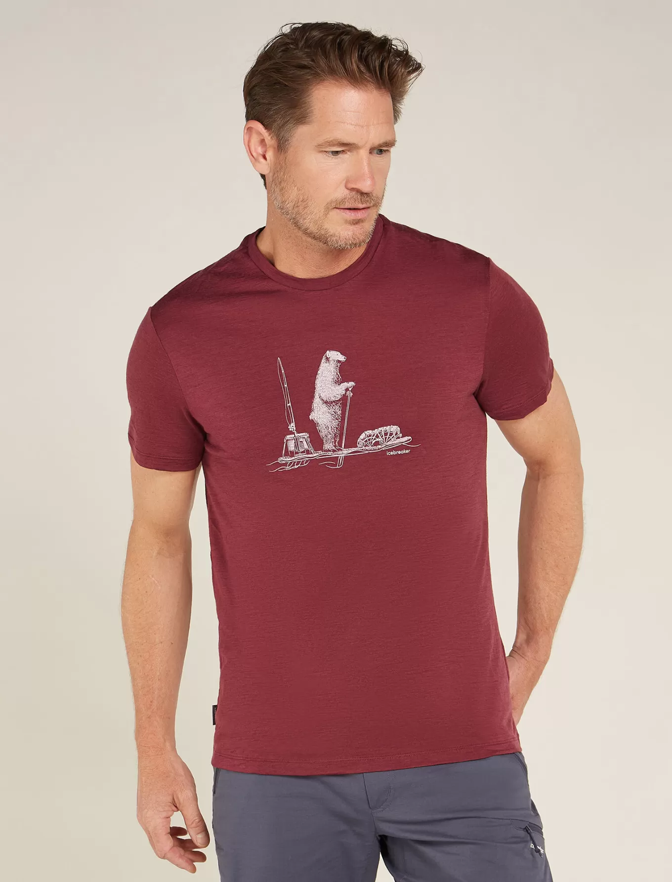 Cheap Icebreaker Merino 150 Tech Lite T-Shirt Polar Paddle Herren Port