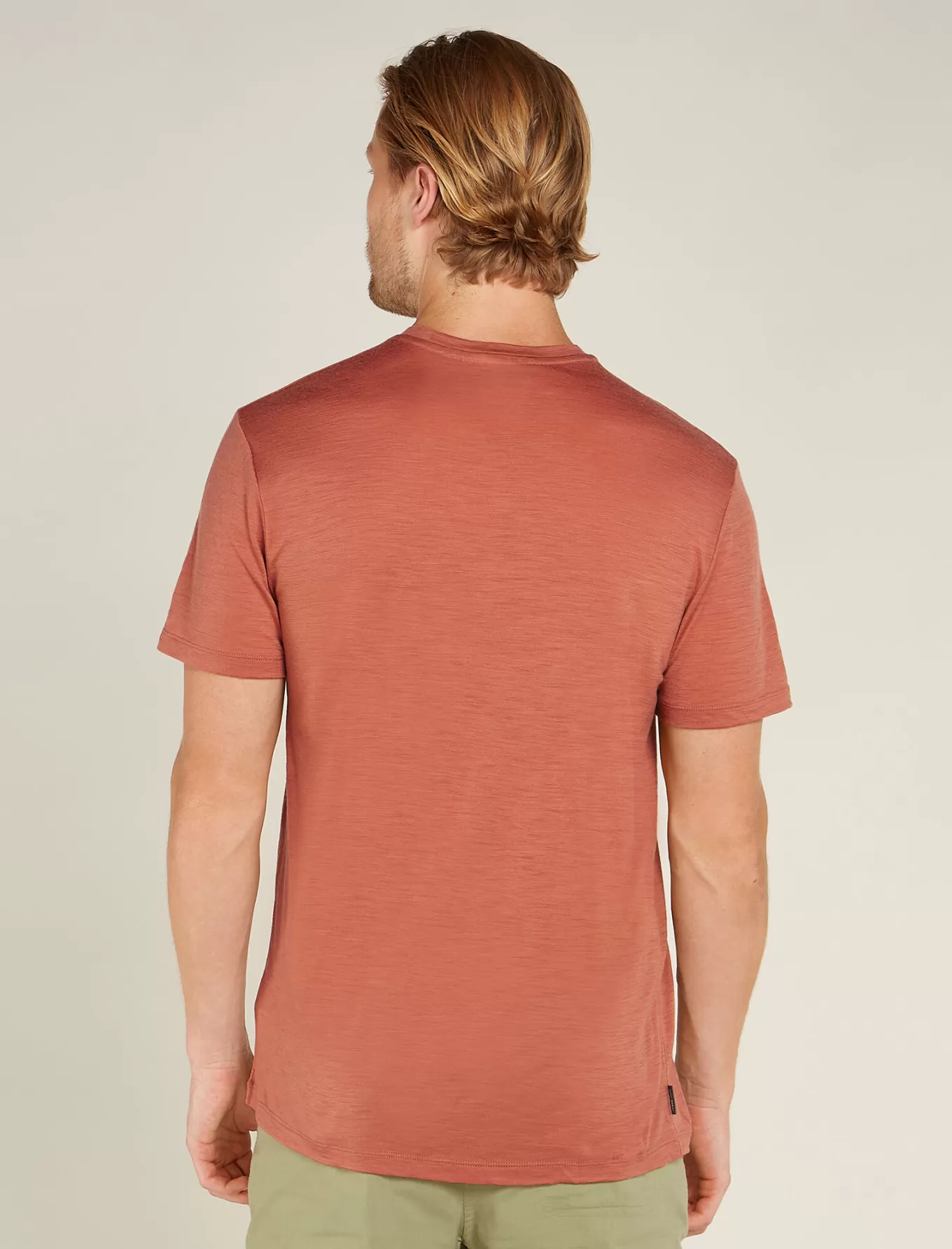 Store Icebreaker Merino 150 Tech Lite T-Shirt Single Line Camp Herren CedarWood