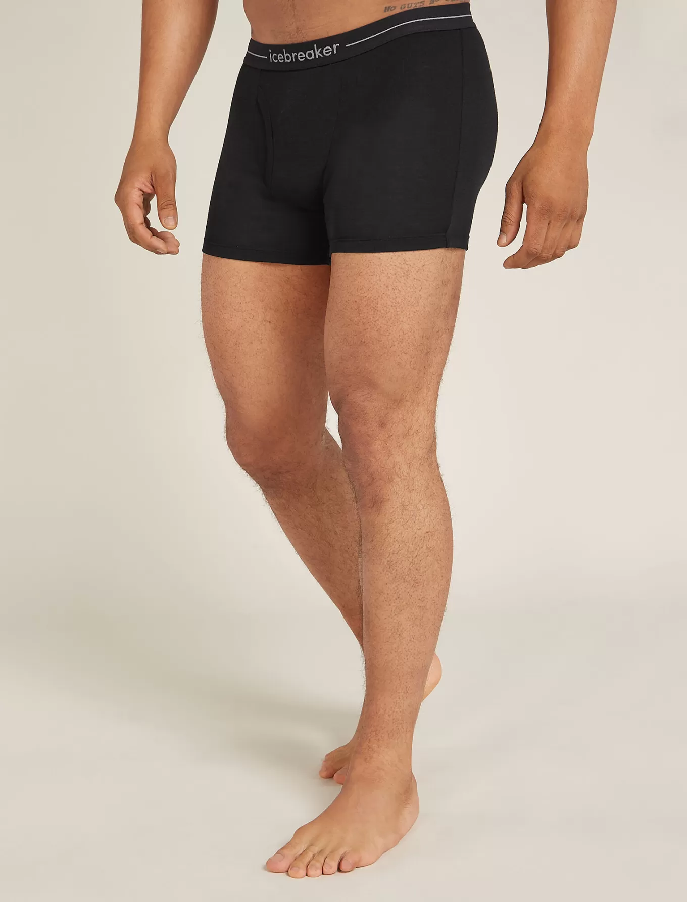 Outlet Icebreaker Merino 175 Everyday Boxershorts mit Eingriff Herren Black