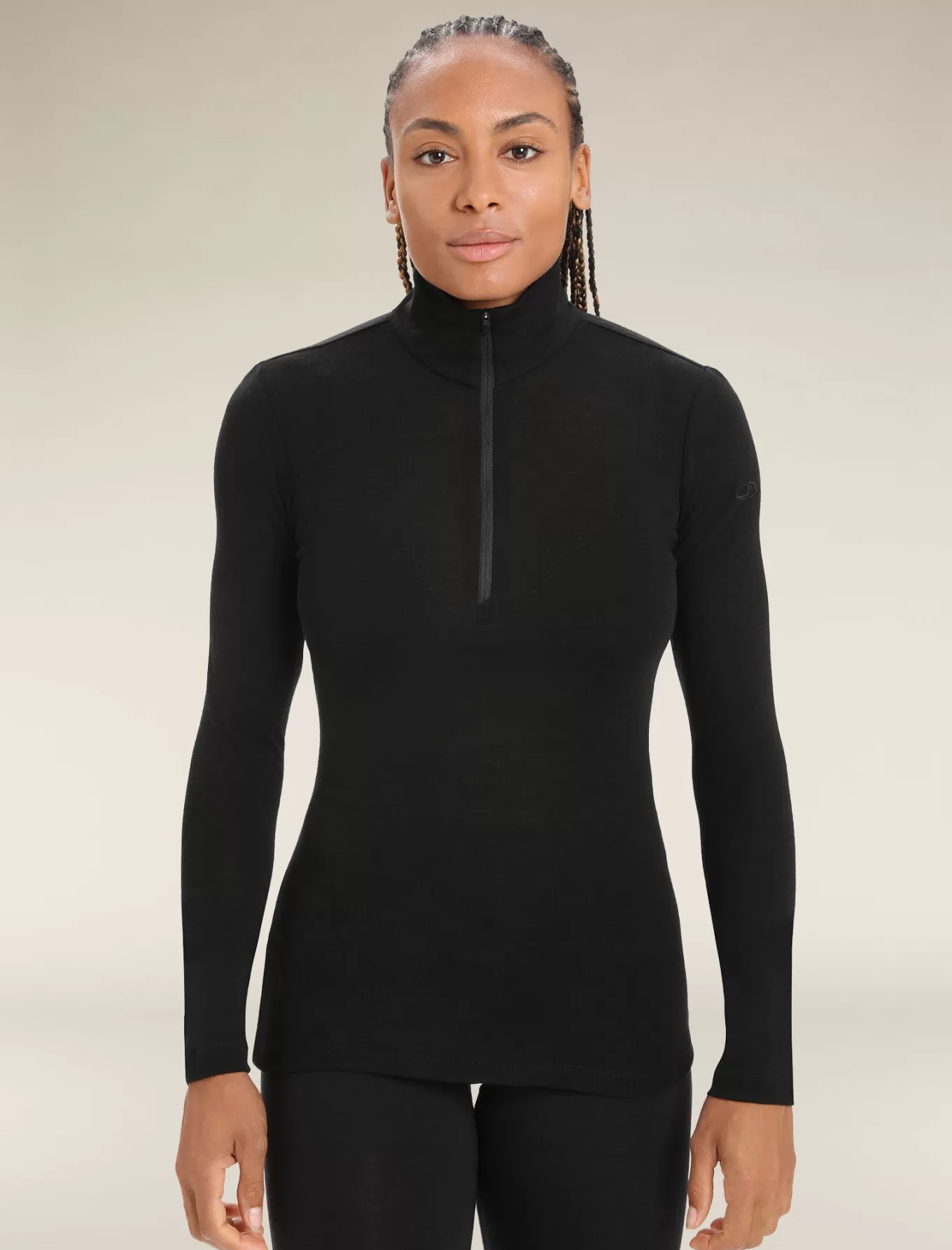 Best Icebreaker Merino 175 Everyday Half Zip Langarmshirt Damen Black