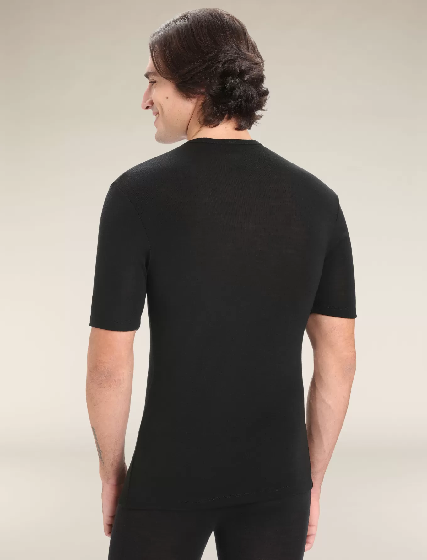 Best Sale Icebreaker Merino 175 Everyday Thermo-Kurzarmshirt mit Rundhalsausschnitt Herren Black