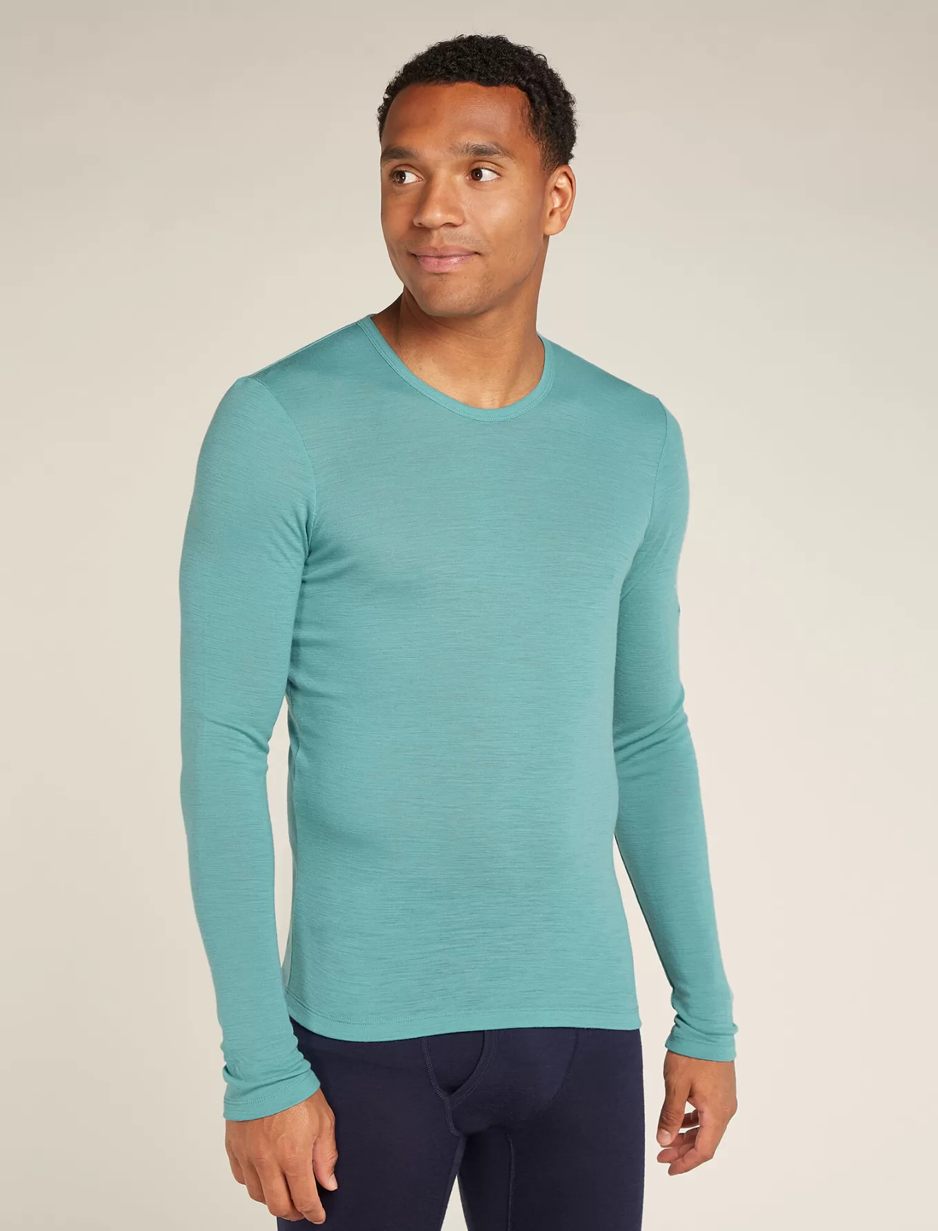 Outlet Icebreaker Merino 175 Everyday Thermo-Langarmshirt mit Rundhalsausschnitt Herren CloudRay
