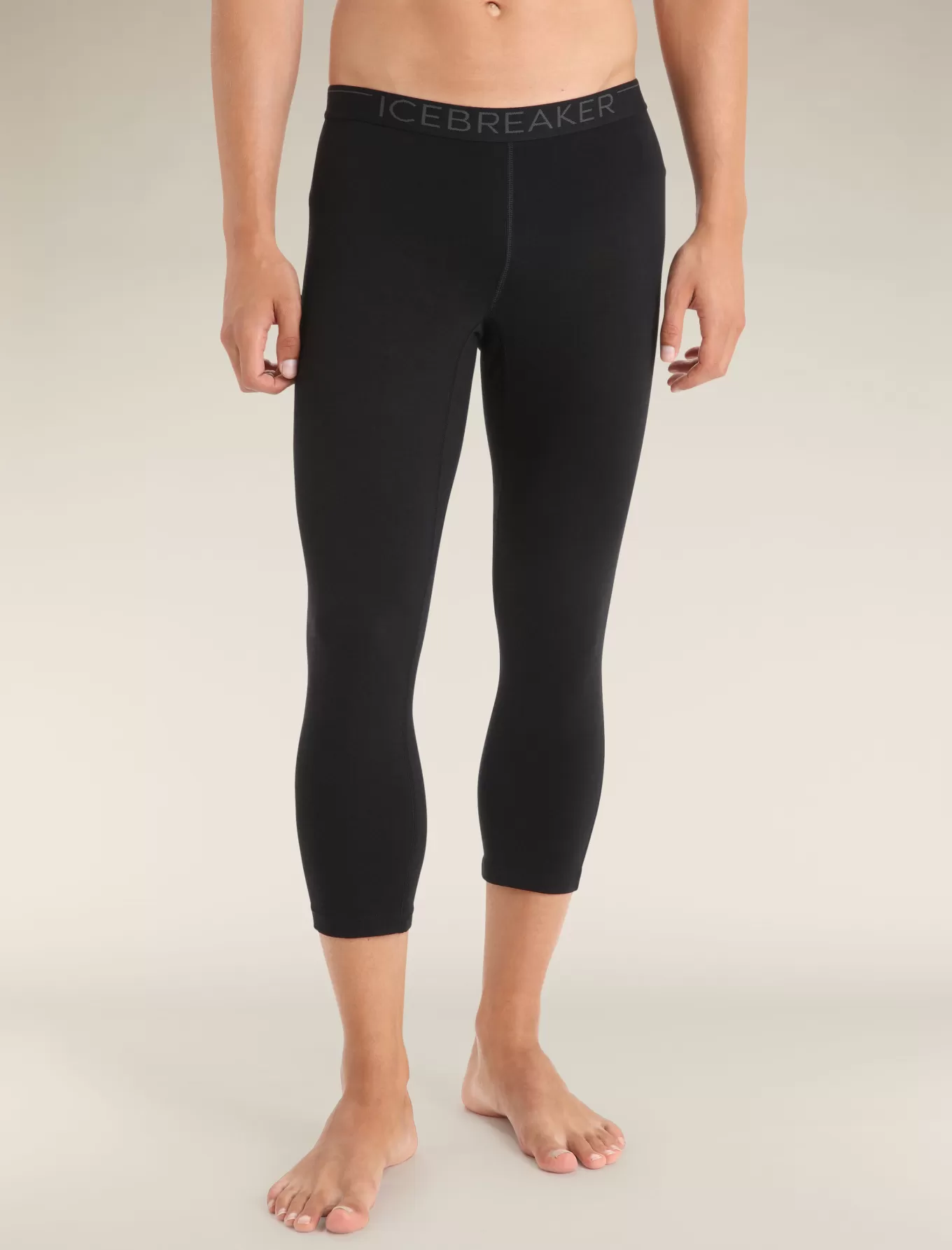 Shop Icebreaker Merino 200 Oasis 3/4 Thermo-Leggings Herren Black