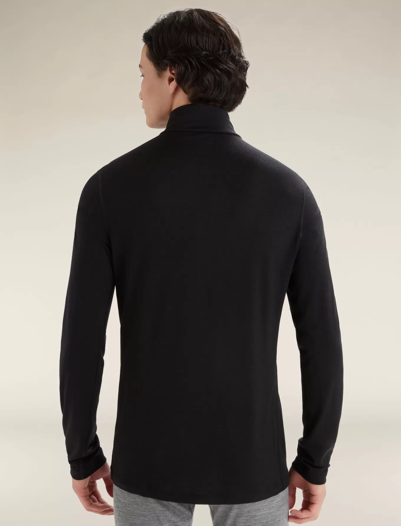 Shop Icebreaker Merino 200 Oasis Thermo-Langarmshirt mit halblangem Reißverschluss Herren Black