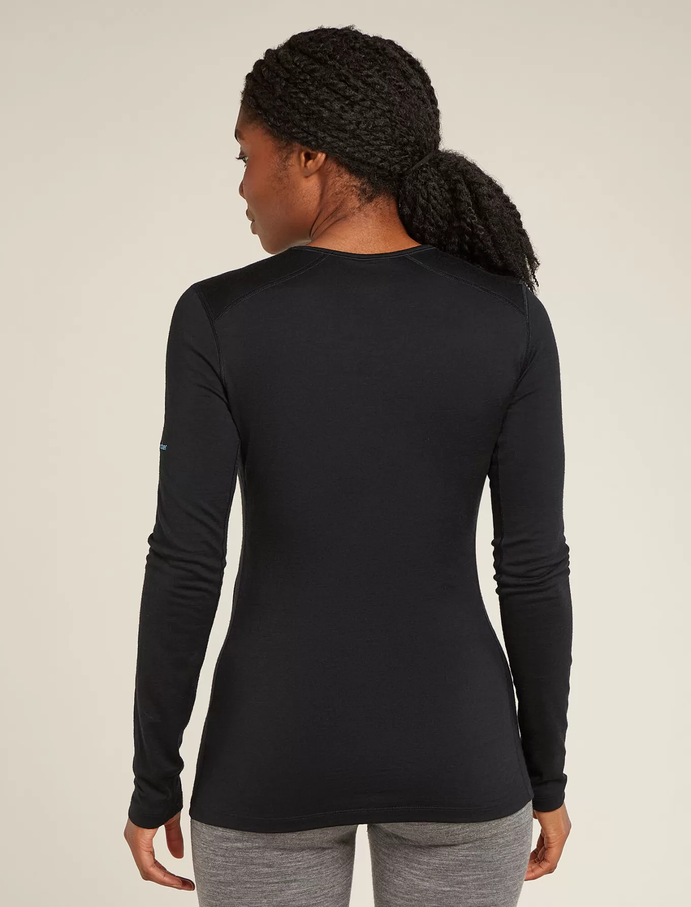 Discount Icebreaker Merino 200 Oasis Thermo-Langarmshirt Mountain Pulse Damen Black