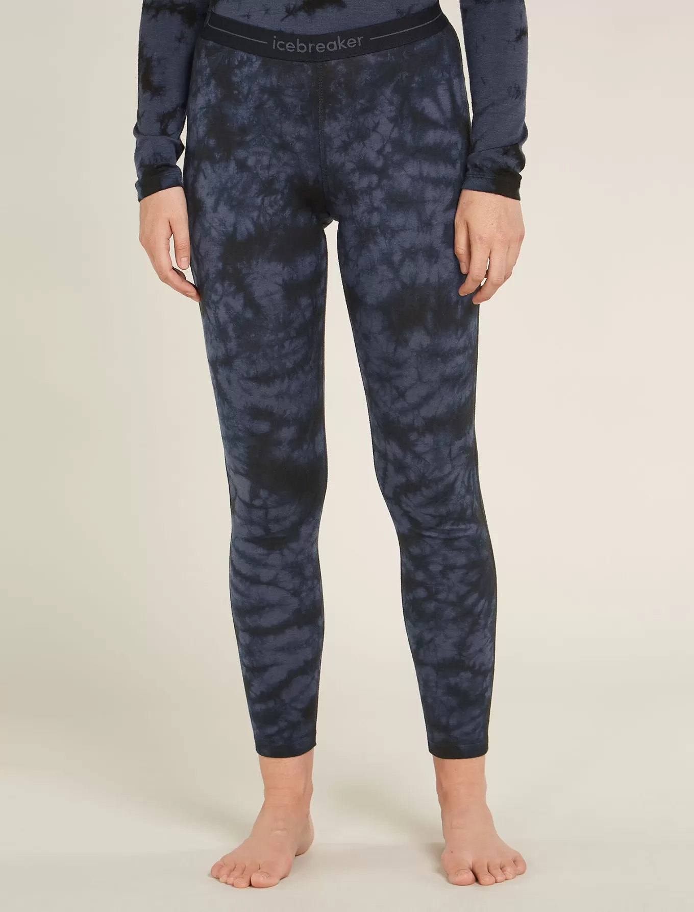 New Icebreaker Merino 200 Oasis Thermo-Leggings Cloud Dye Damen Graphite/Black