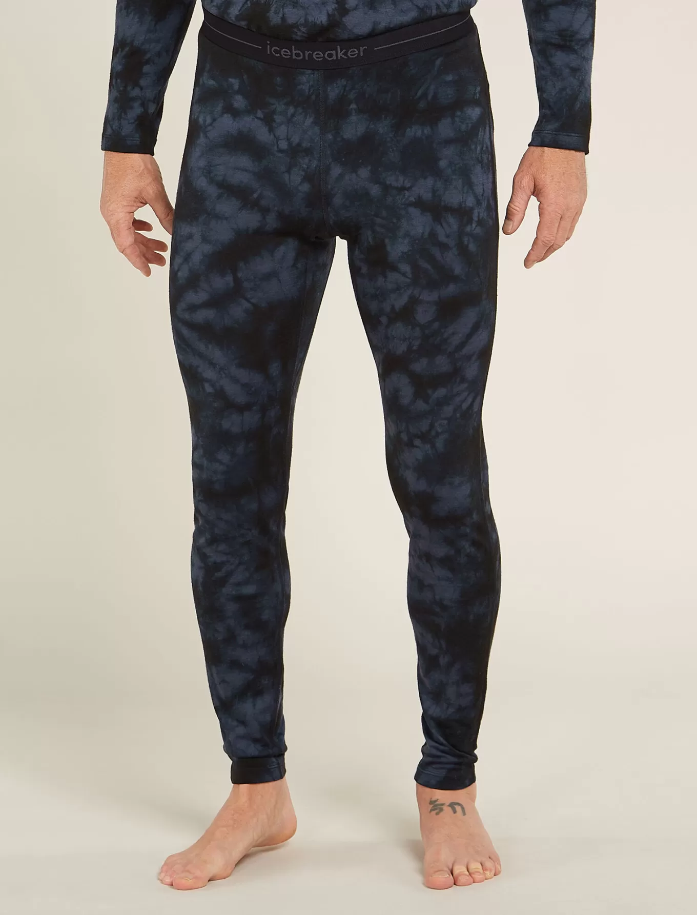 Flash Sale Icebreaker Merino 200 Oasis Thermo-Leggings Cloud Dye Herren Graphite/Black