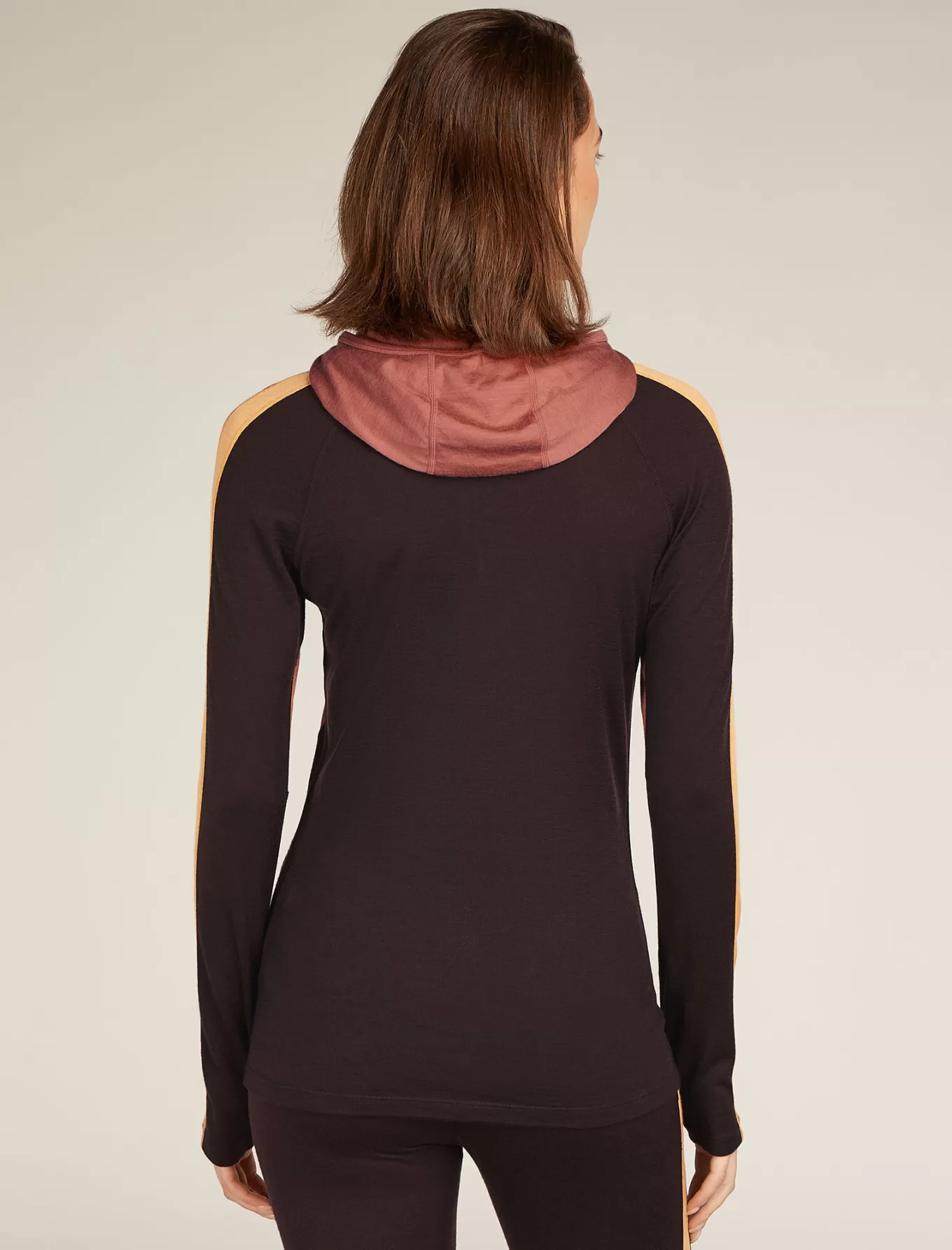 Shop Icebreaker Merino 200 Sonebula Half-Zip-Thermo-Hoodie Damen Bittersweet