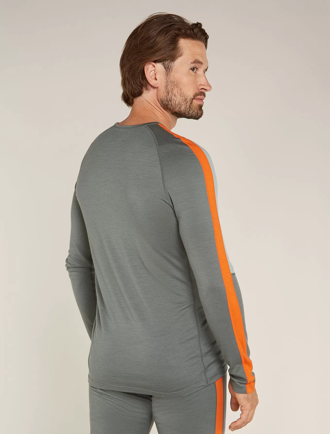 Clearance Icebreaker Merino 200 Sonebula Thermo-Langarmshirt Herren Galaxy/Moss/Blaze
