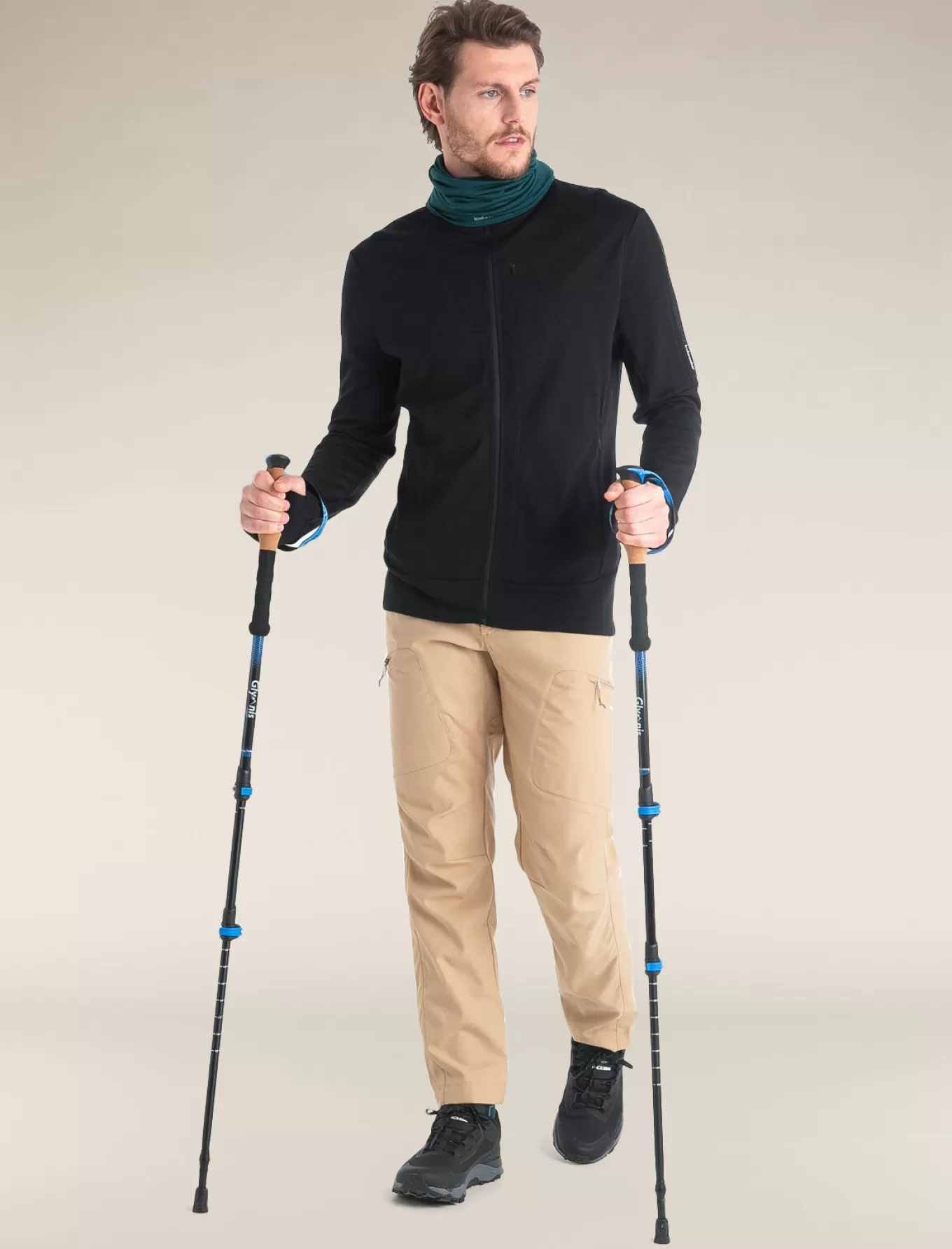 New Icebreaker Merino 260 Quantum Zip-Hoodie Herren Black