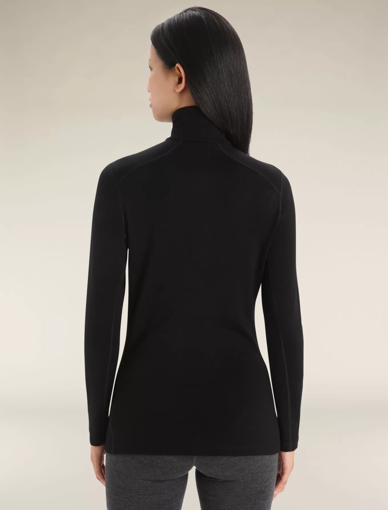 Store Icebreaker Merino 260 Tech Thermo-Langarmshirt mit halblangem Reißverschluss Damen Black