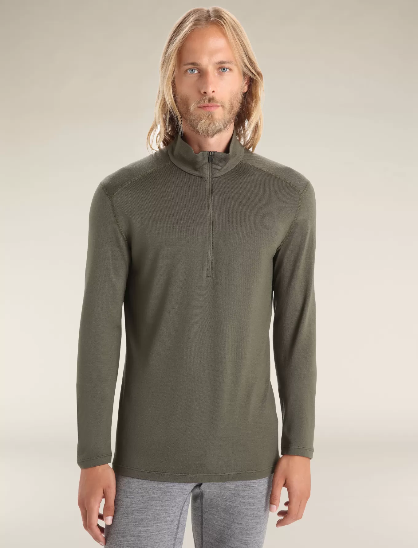 Best Icebreaker Merino 260 Tech Thermo-Langarmshirt mit halblangem Reißverschluss Herren Loden