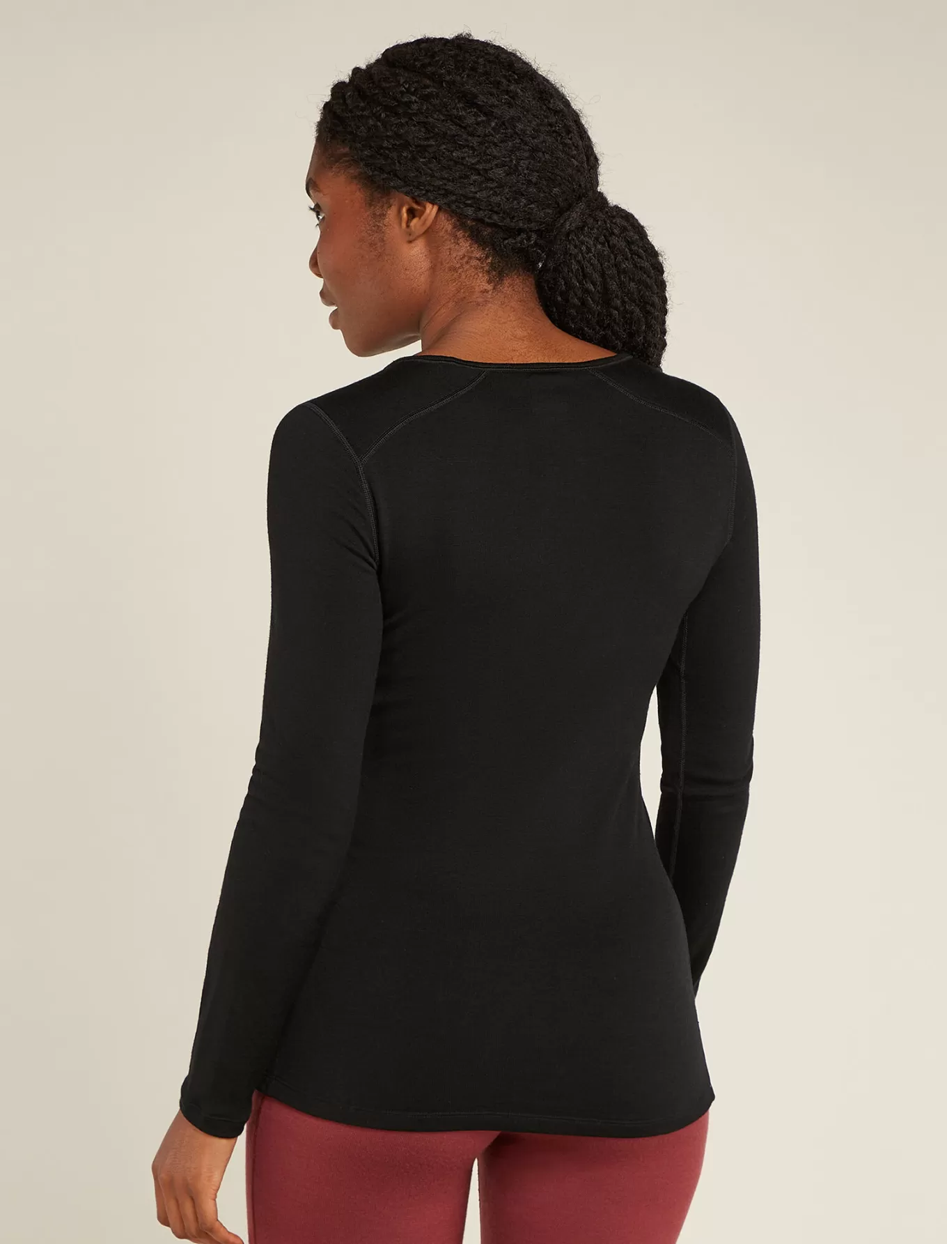 Flash Sale Icebreaker Merino 260 Tech Thermo-Langarmshirt mit U-Ausschnitt Damen Black