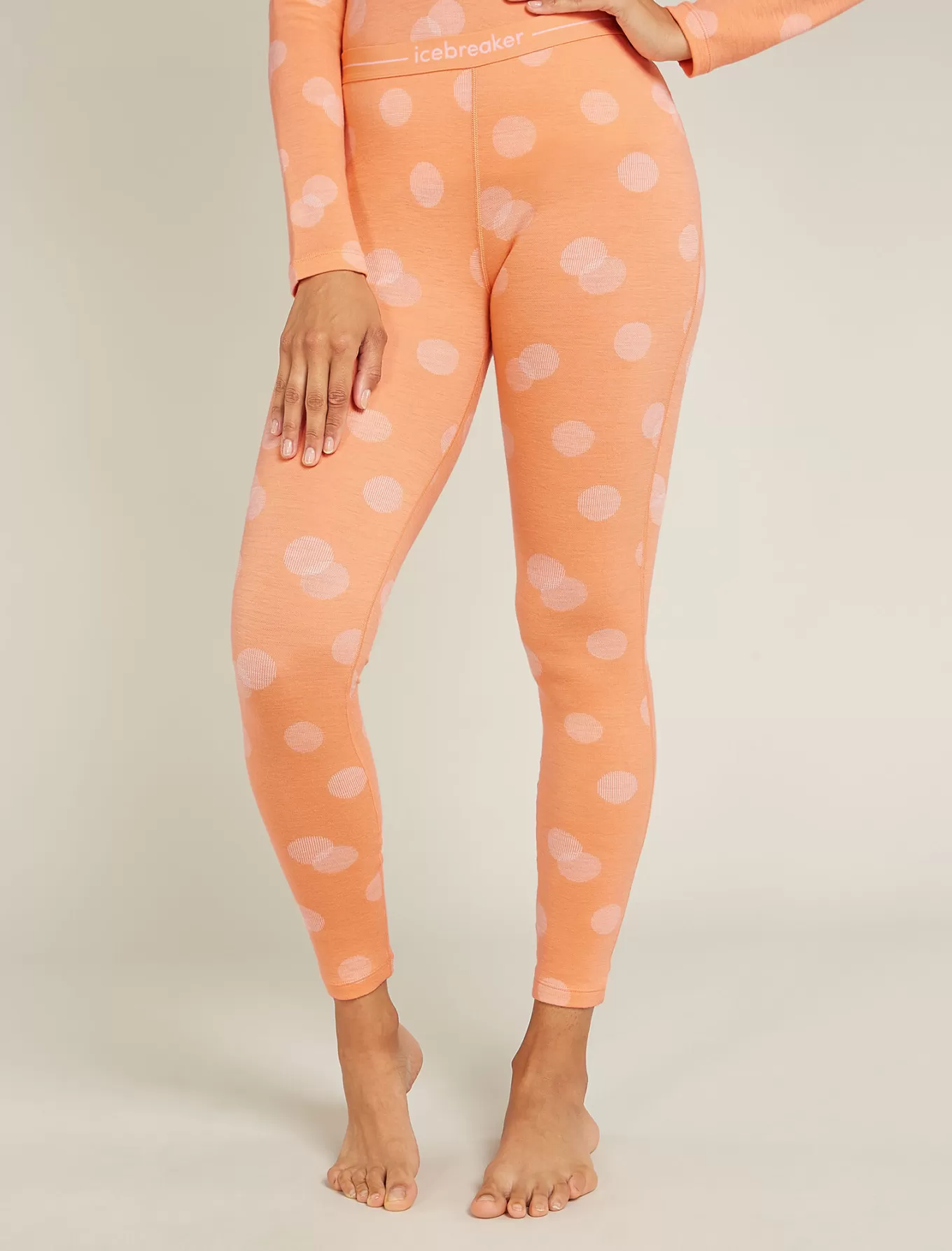 Cheap Icebreaker Merino 260 Vertex Thermo-Leggings Falling Flakes Damen Feldspar/Snow