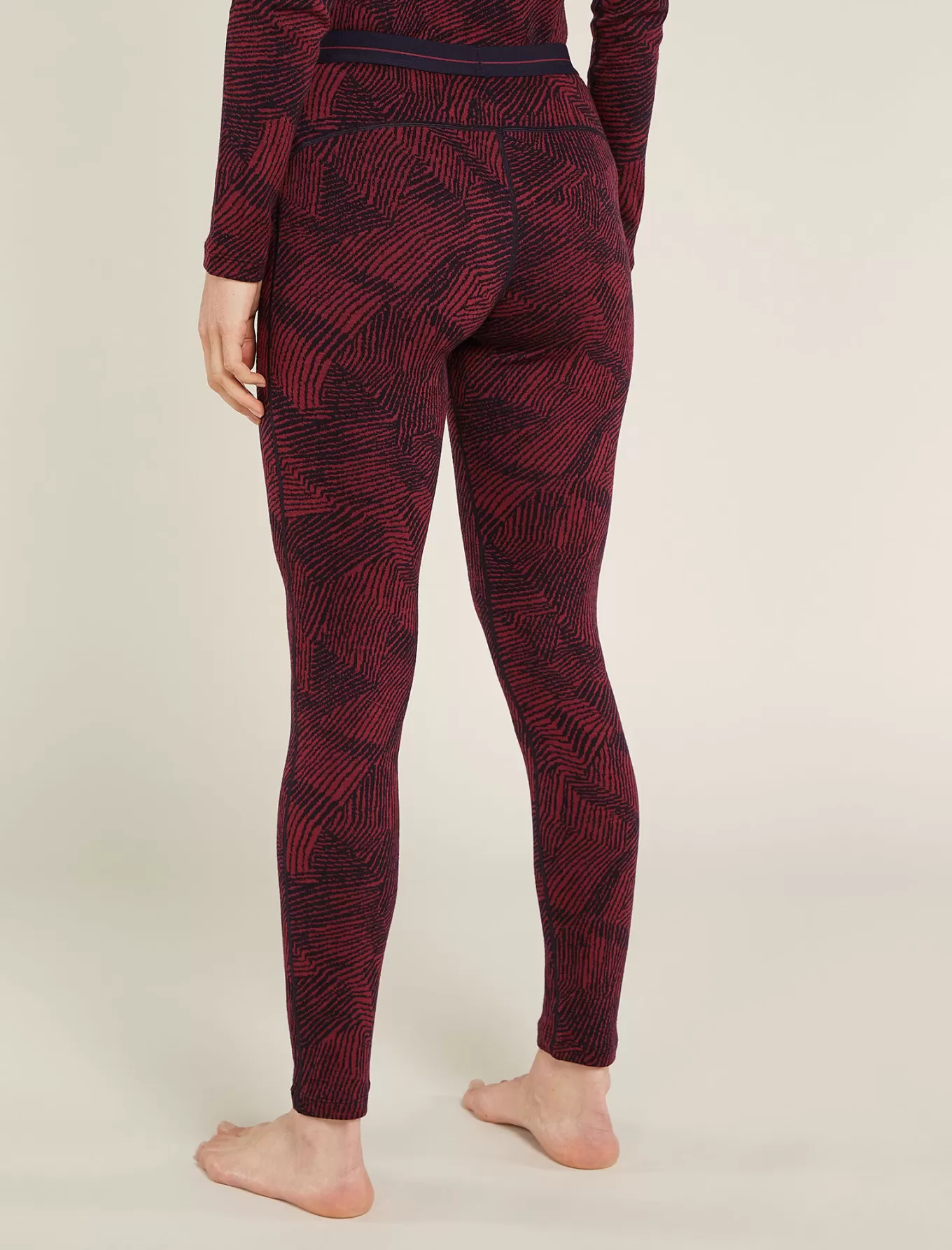 Shop Icebreaker Merino 260 Vertex Thermo-Leggings Frozen Forms Damen Black/Port