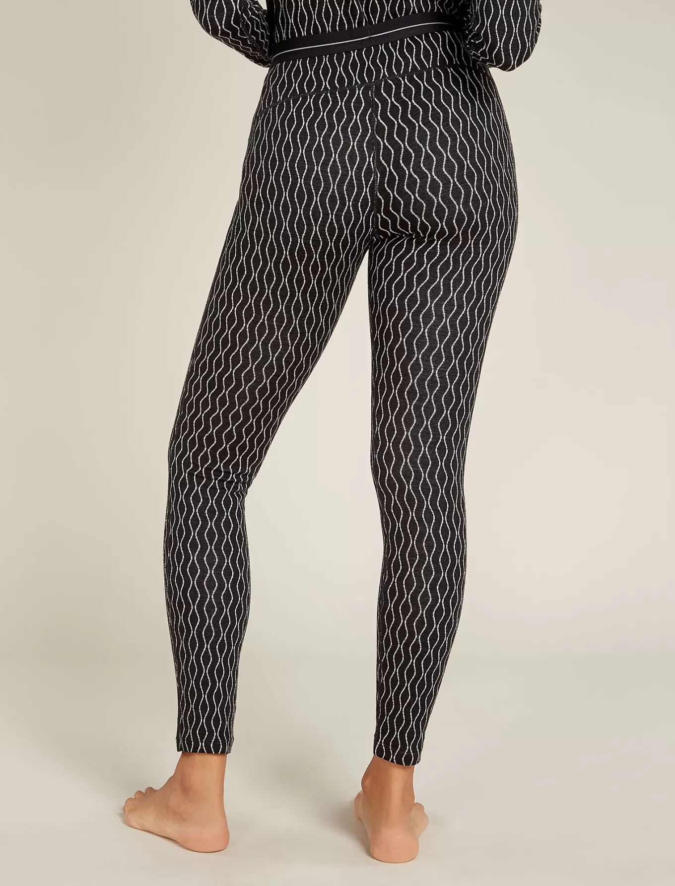 Sale Icebreaker Merino 260 Vertex Thermo-Leggings On-Piste Damen Black/Snow