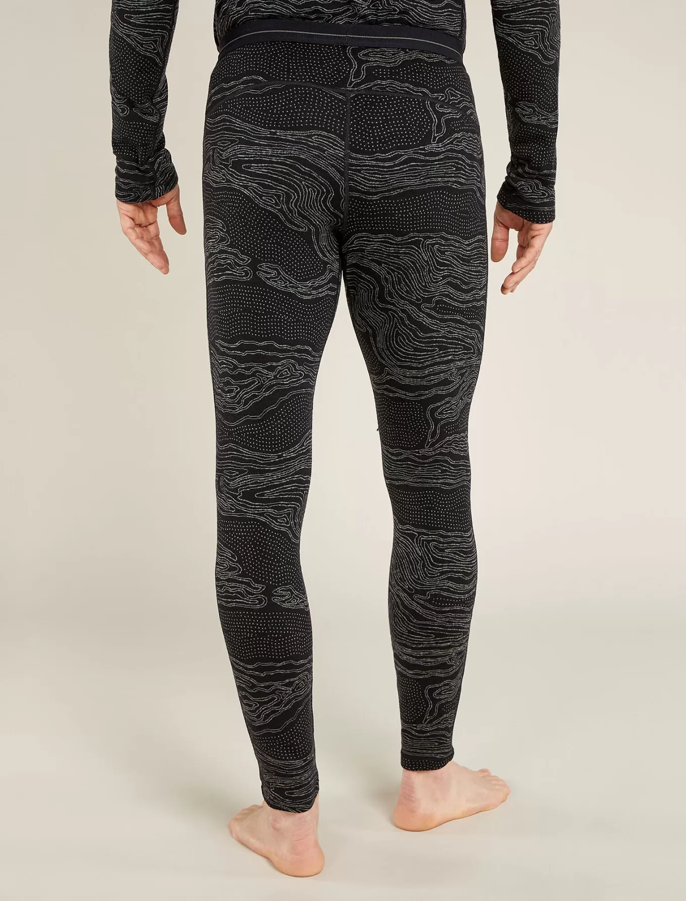 Store Icebreaker Merino 260 Vertex Thermo-Leggings Snow Guide Herren Black/Galaxy