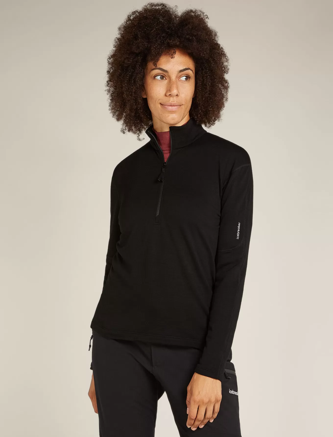 Best Icebreaker Merino 360 Realfleece™ Elemental Zip-Jacke  Damen Black