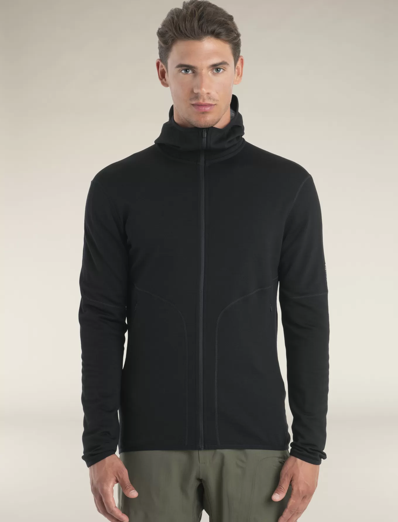 New Icebreaker Merino 560 RealFleece™ Elemental II Zip-Hoodie Herren Black