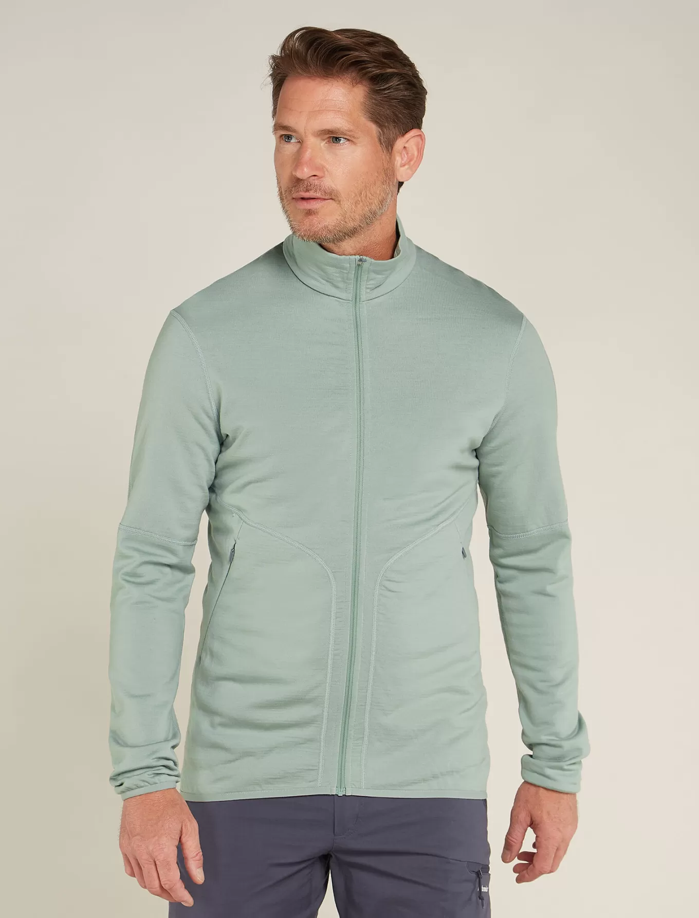 Clearance Icebreaker Merino 560 Realfleece™ Elemental Zip-Jacke Herren Moss