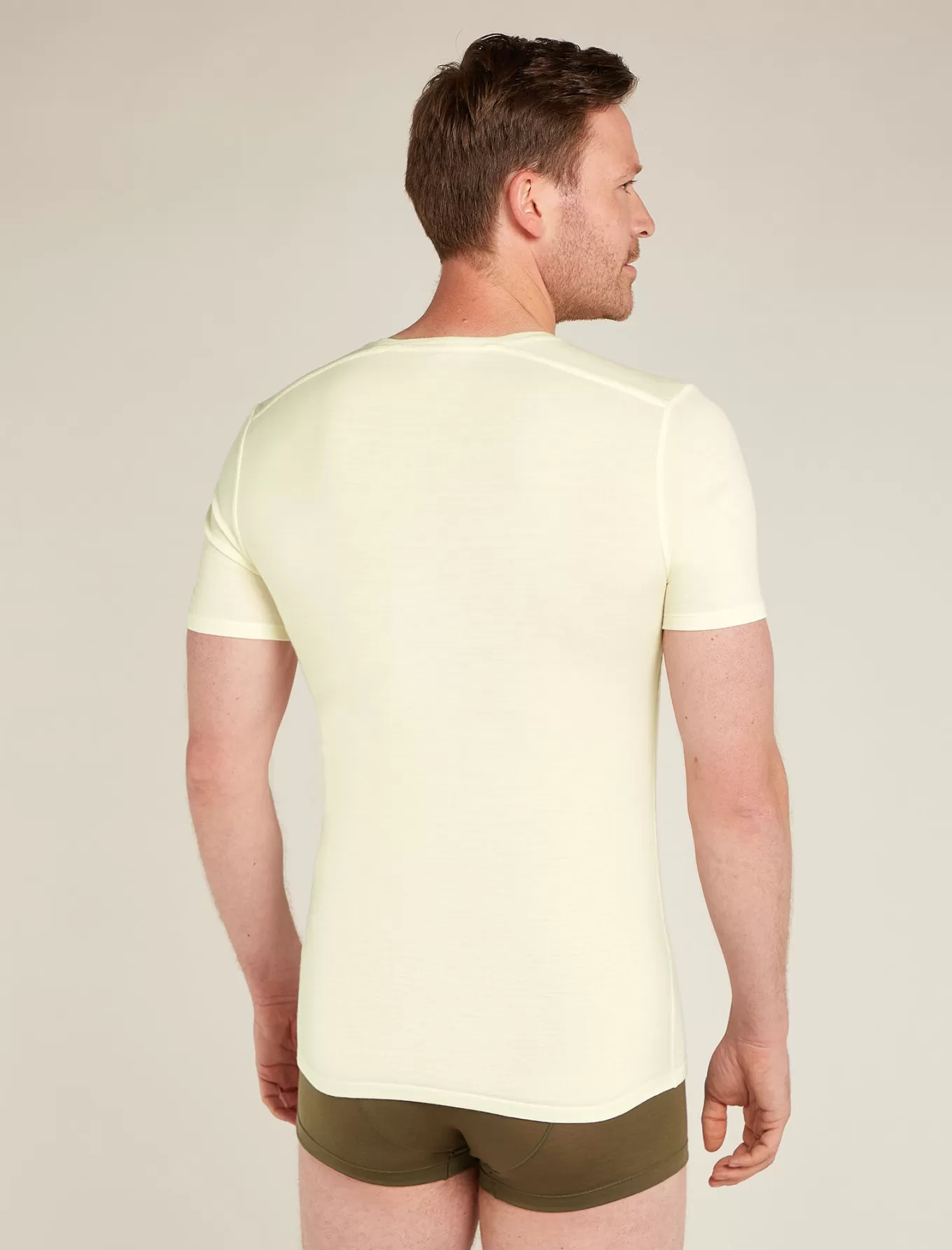 Clearance Icebreaker Merino Anatomica T-Shirt mit V-Ausschnitt Herren Undyed