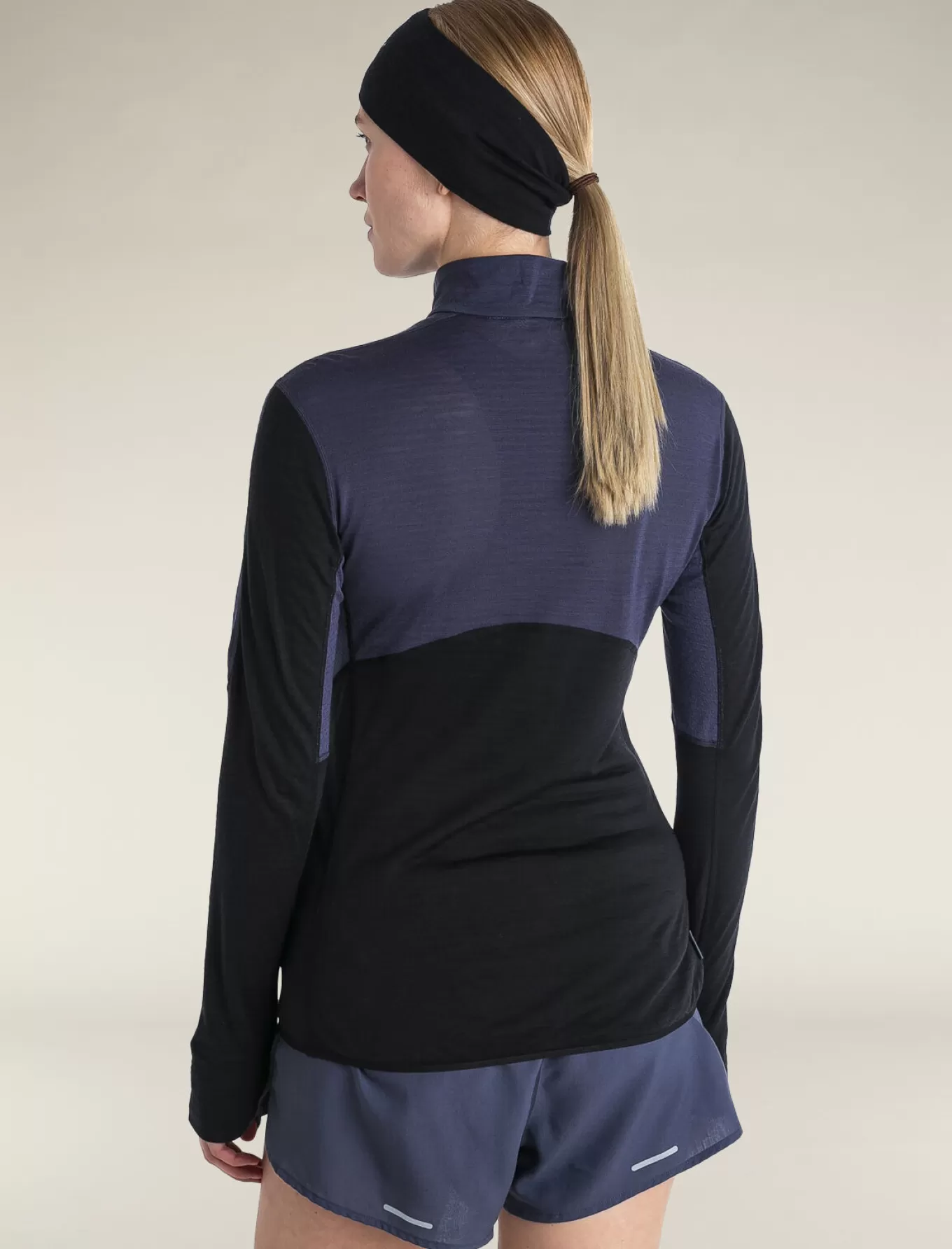 Best Sale Icebreaker Merino Blend 200 Realfleece™ Descender Half-Zip-Oberteil Damen Graphite/Black