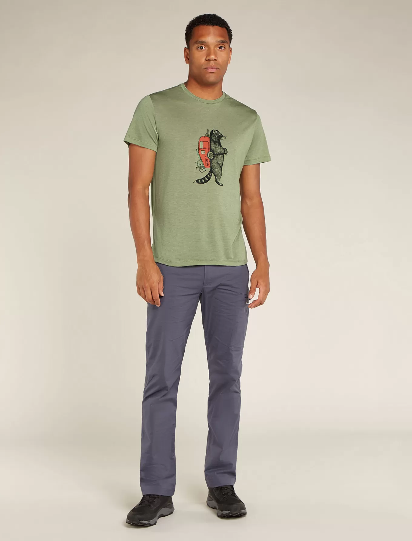Shop Icebreaker Merino Blend Core T-Shirt Waschbar Wandering Herren Lichen