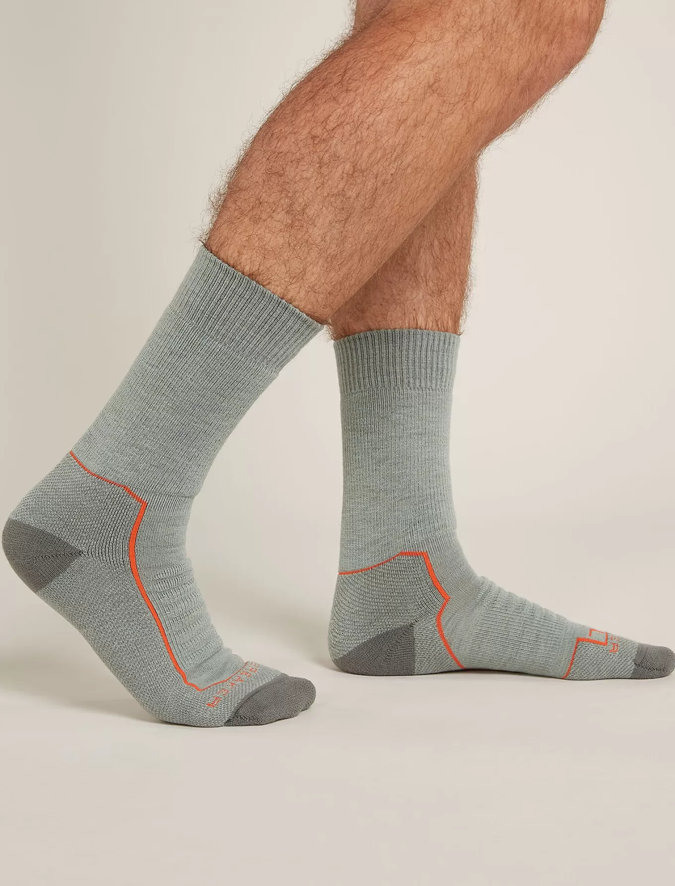 New Icebreaker Merino Hike+ Heavy Socken Crew Herren Moss/Blaze