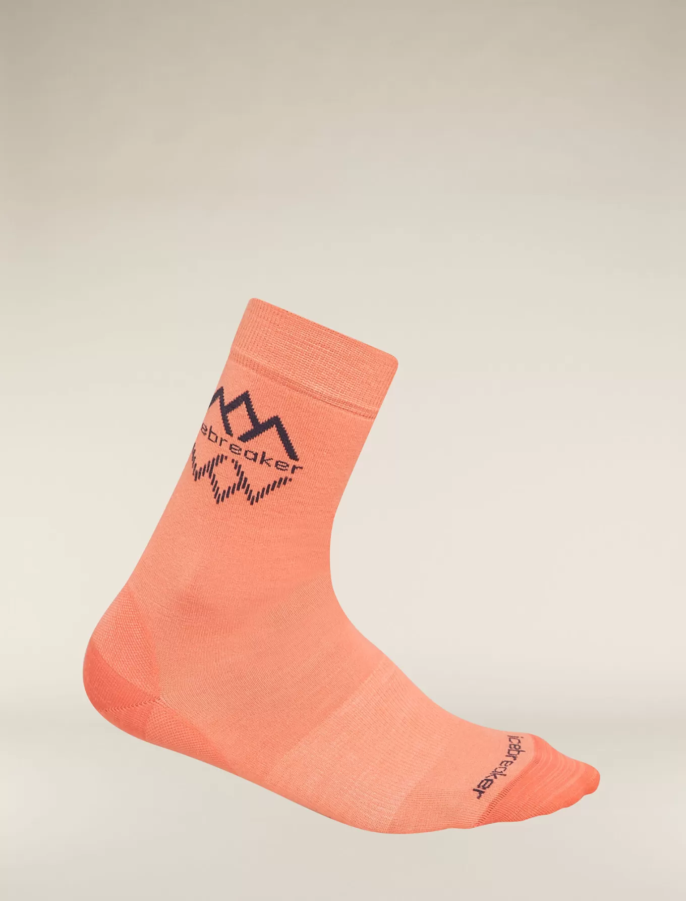 Online Icebreaker Merino Lifestyle Feinstricksocken Crew IB Logo Reflections Damen Tang/Graphite