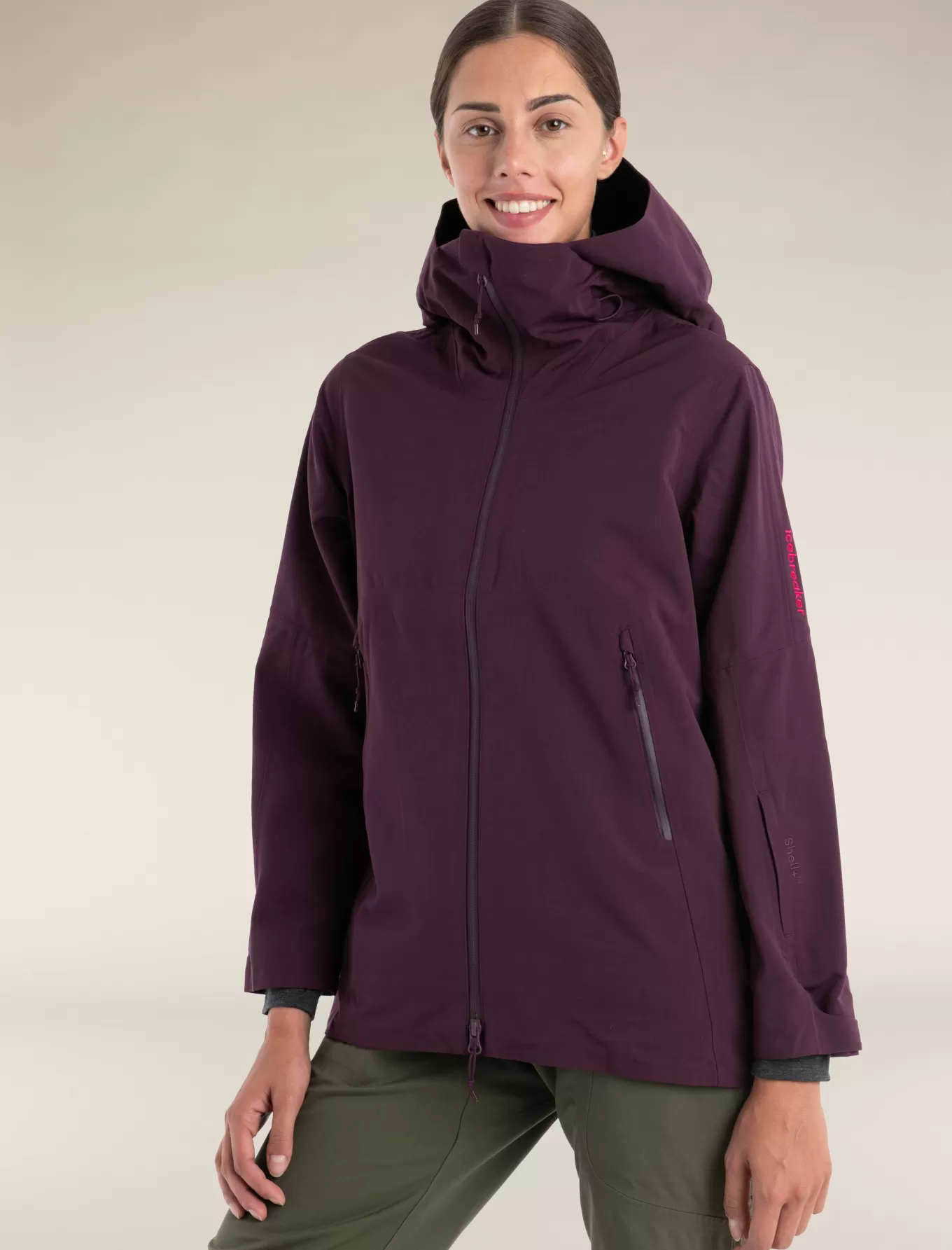 Best Icebreaker Merino Shell+™ Peak Kapuzenjacke Damen Nightshade