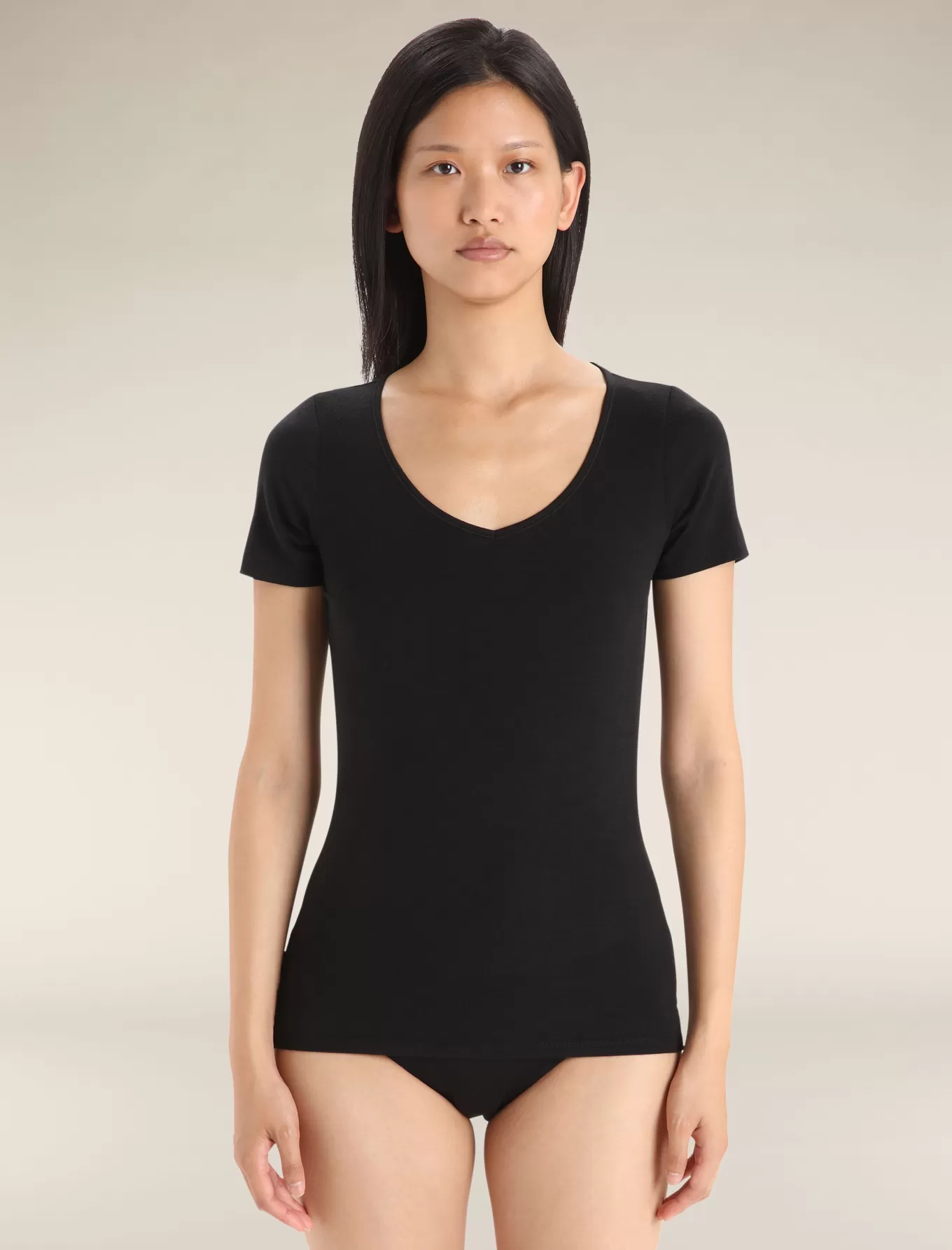 Store Icebreaker Merino Siren Kurzarmshirt Sweetheart Damen Black