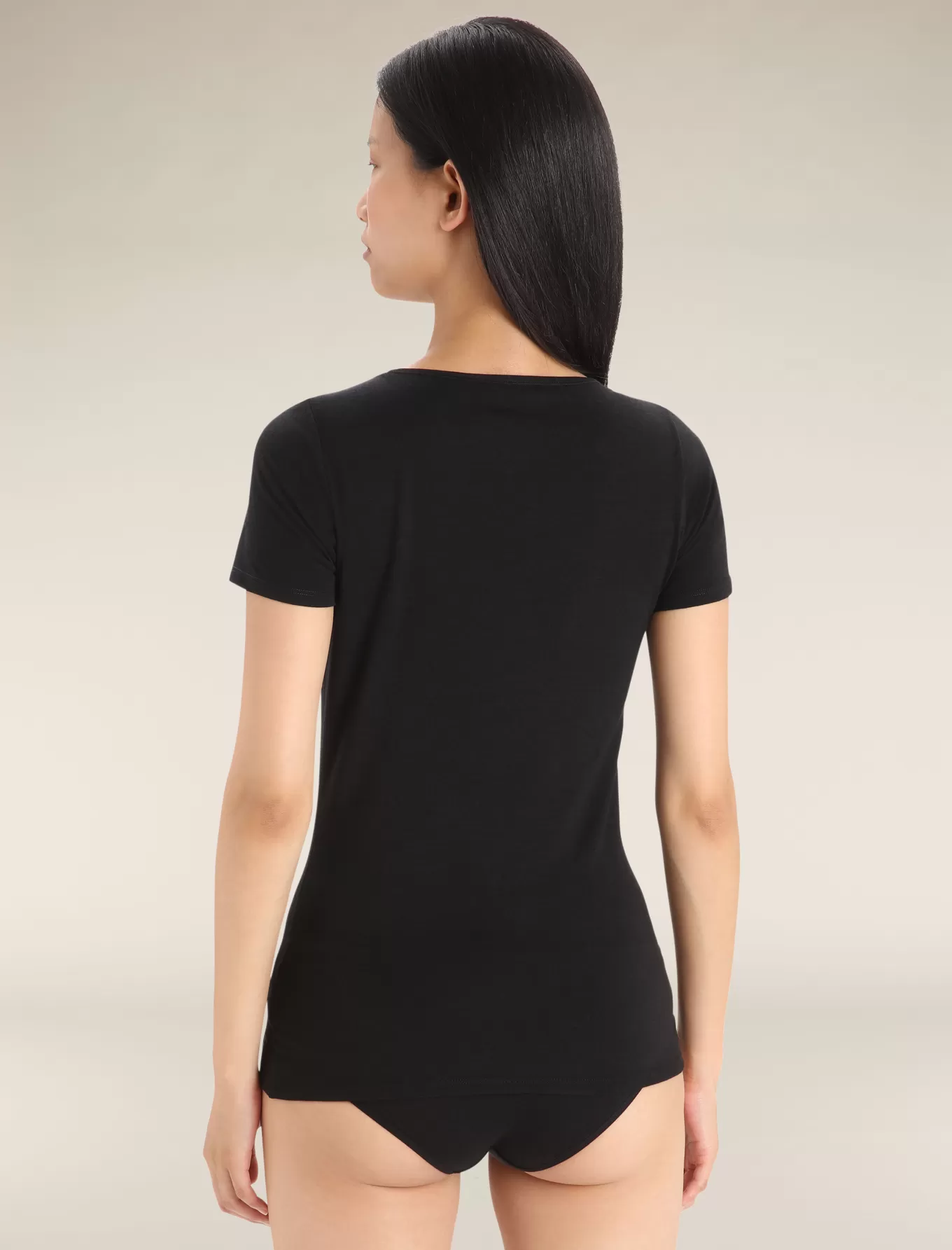 Store Icebreaker Merino Siren Kurzarmshirt Sweetheart Damen Black