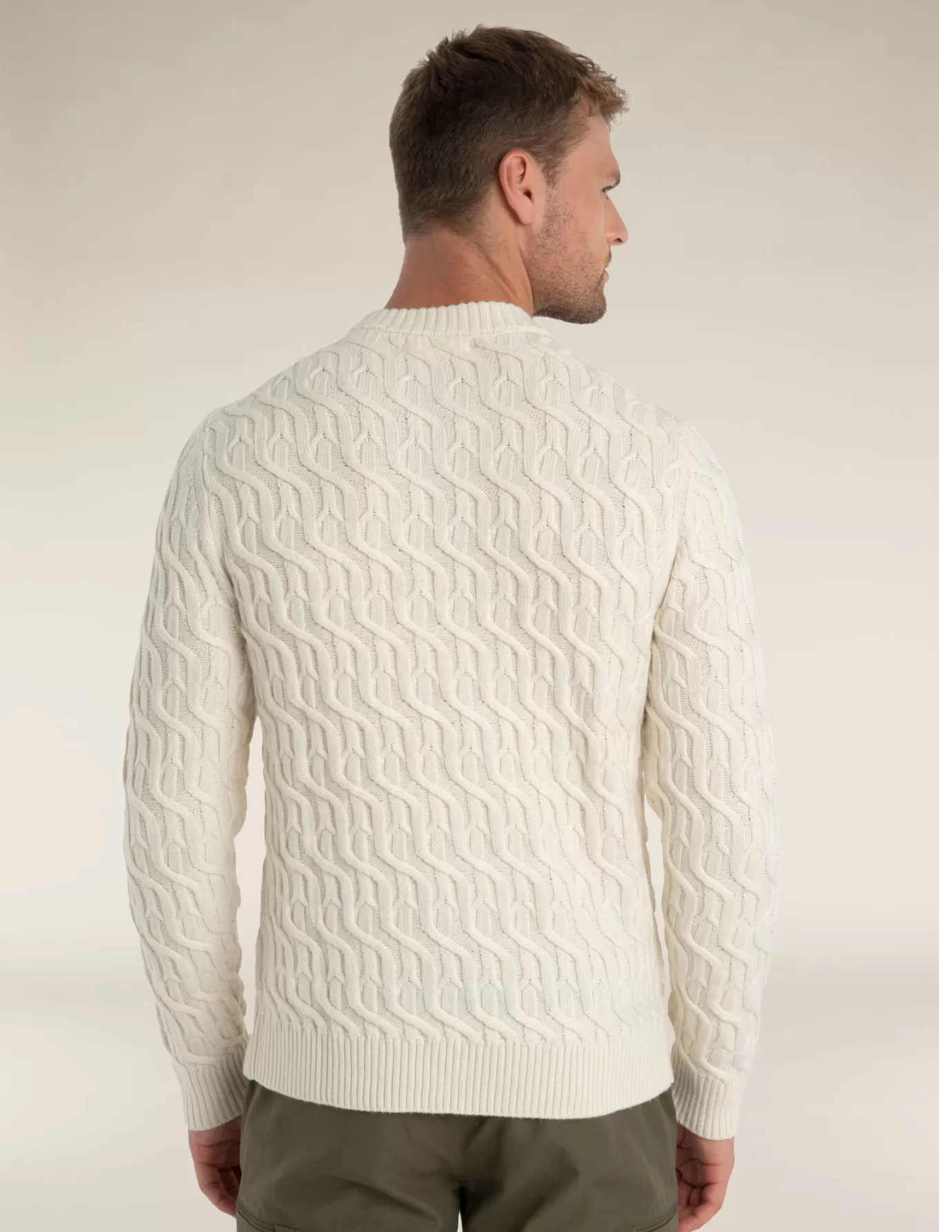 Sale Icebreaker Merino Zopfstrick-Pullover mit Rundhalsausschnitt Herren Undyed