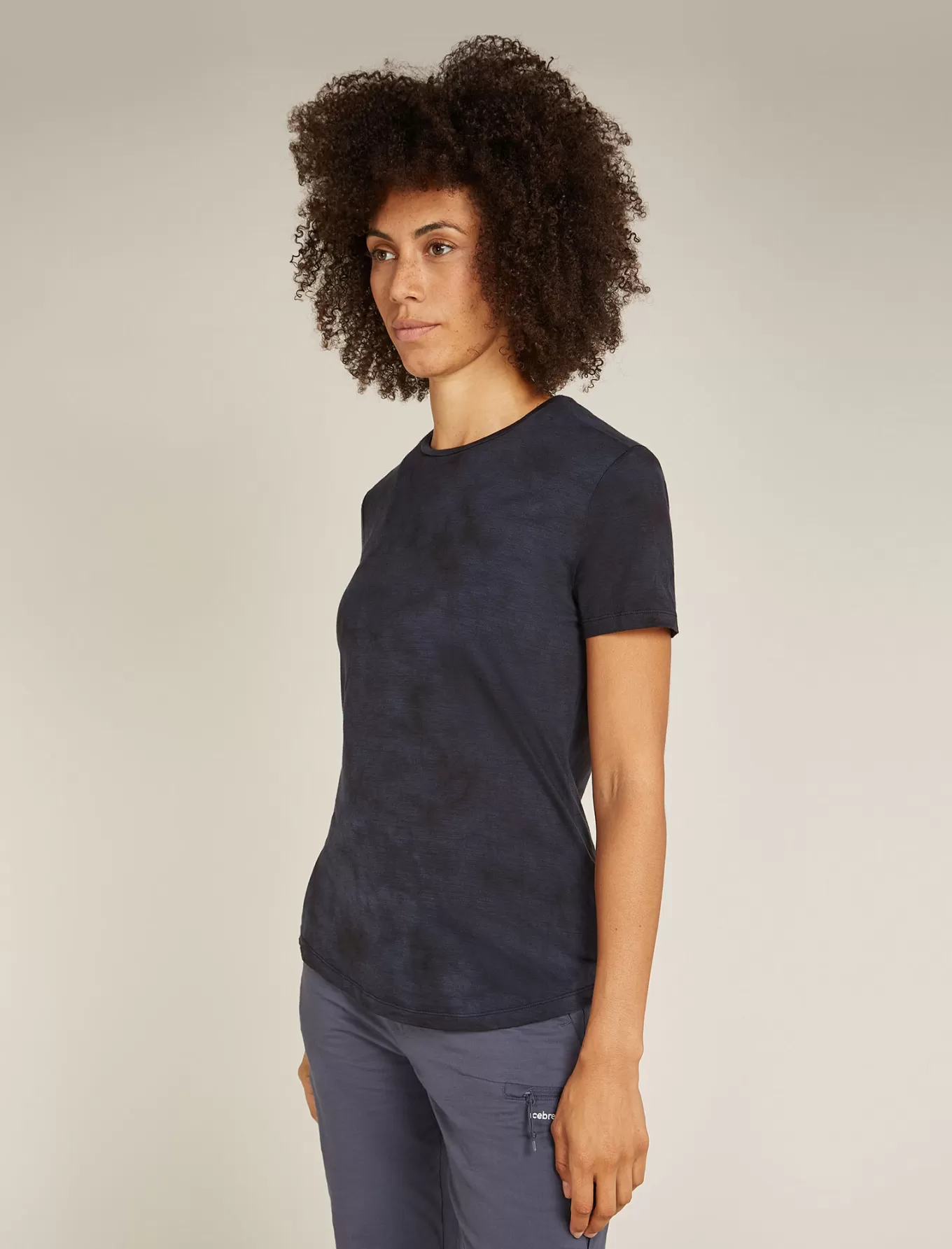 Fashion Icebreaker Merinomix 125 Cool-Lite™ Sphere T-Shirt Cloud Dye Damen Graphite/Black