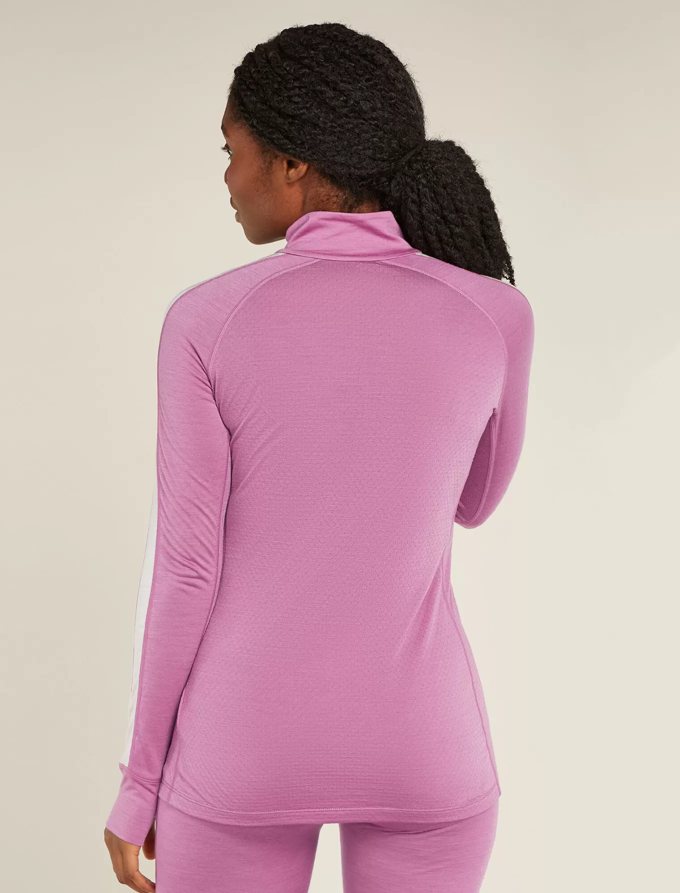 New Icebreaker Merinomix 125 ZoneKnit™ Half-Zip-Thermo-Langarmshirt Damen Deco