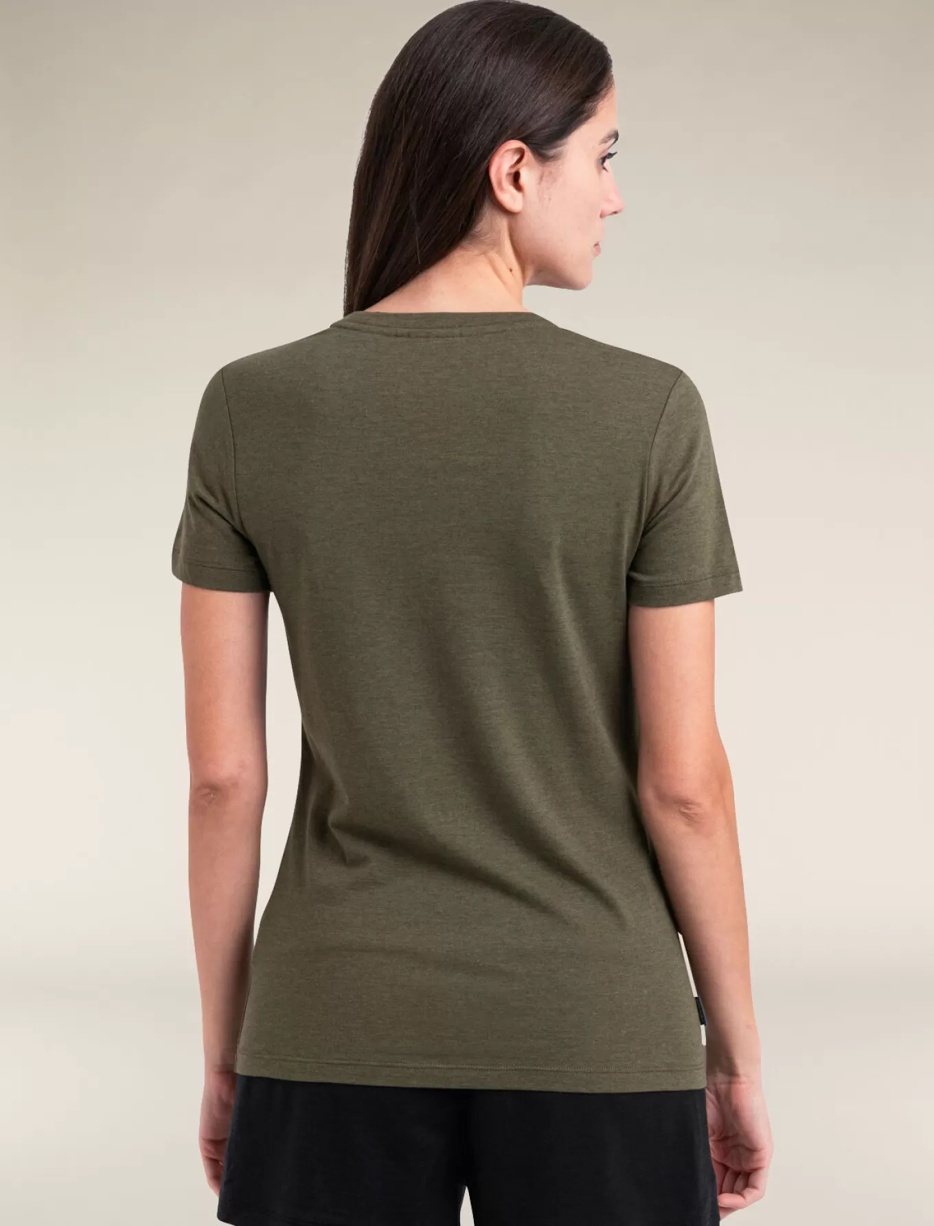 Outlet Icebreaker Merinomix Central Classic T-Shirt Damen Loden